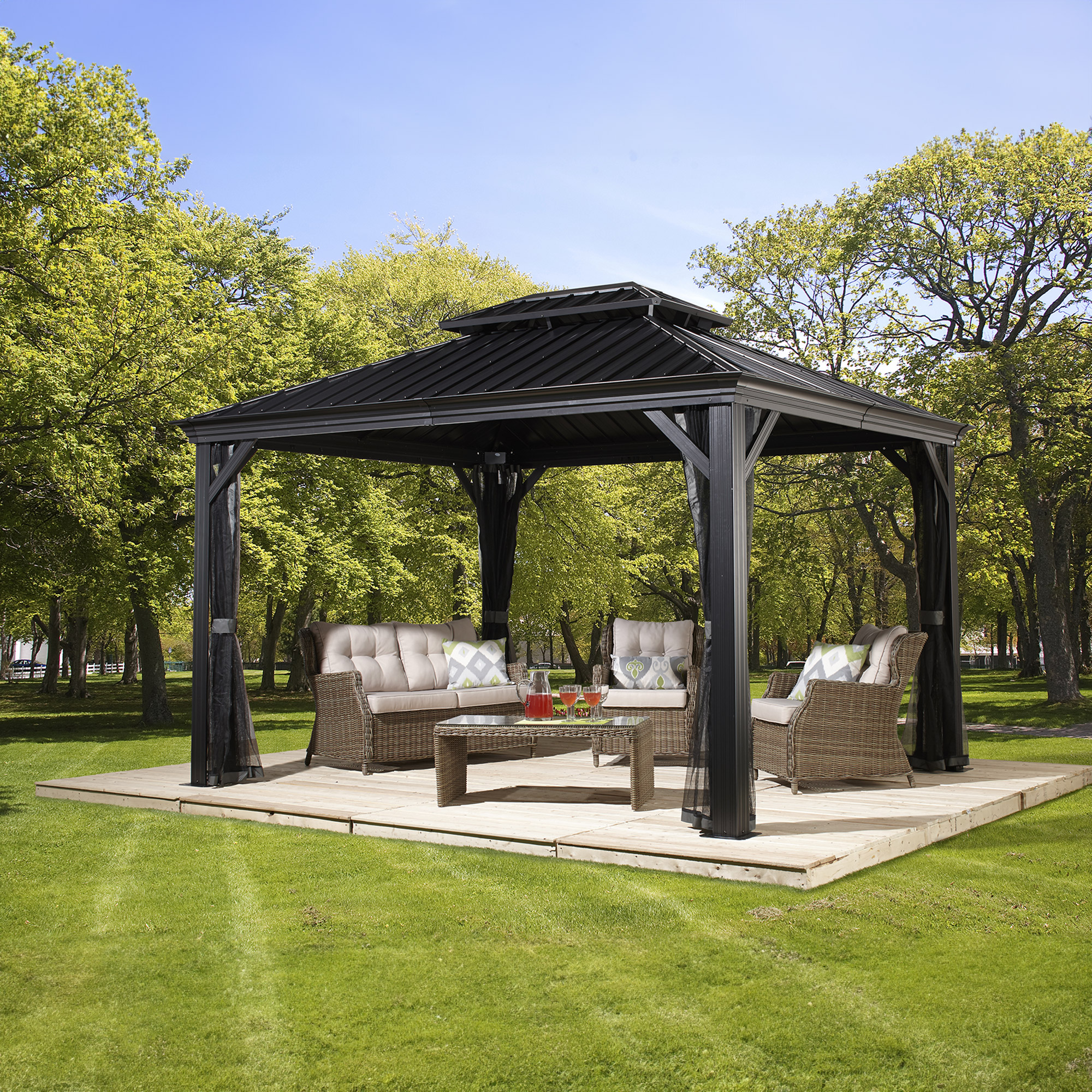 Sojag Messina Galvanized Steel Roof Gazebo Costco