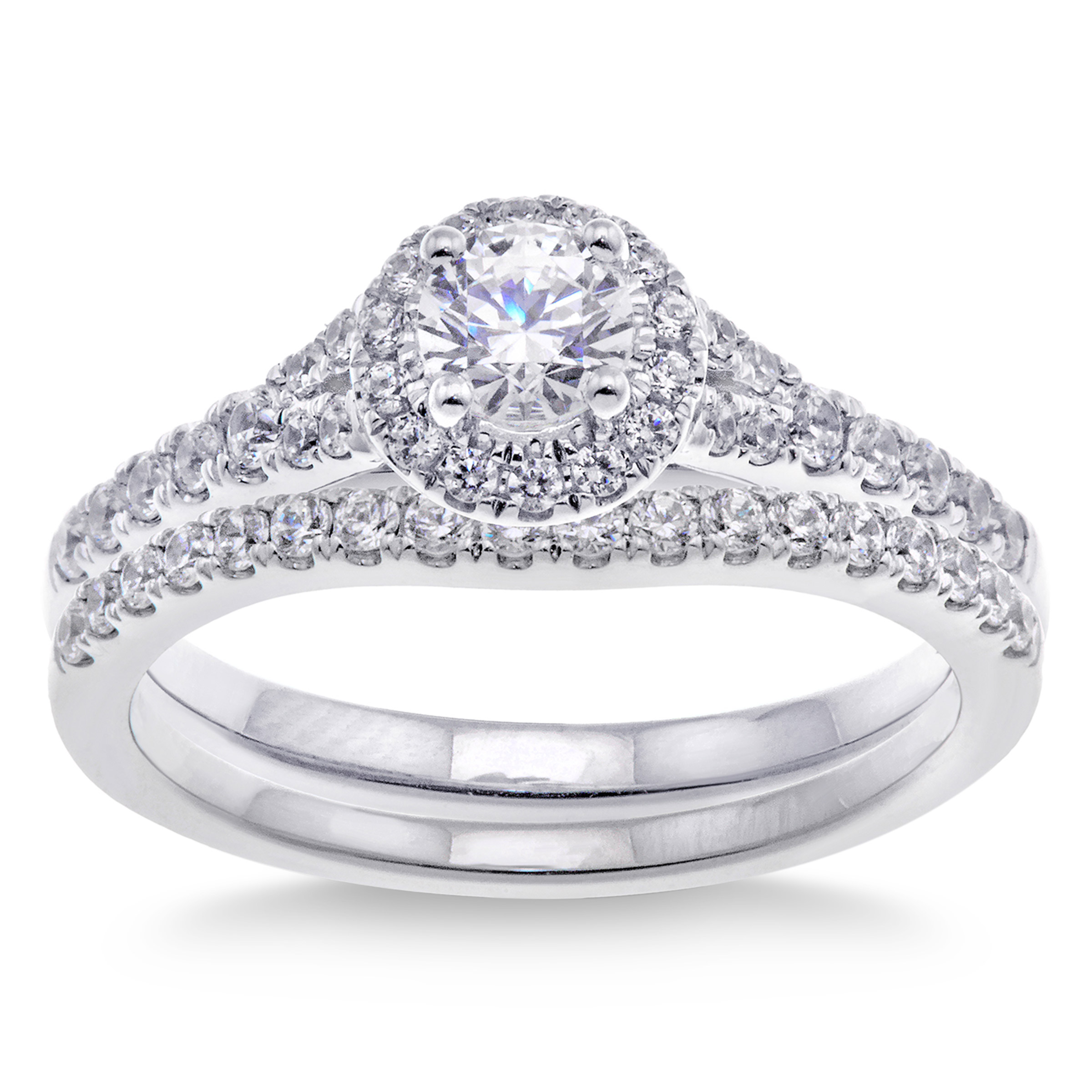 Round Brilliant Diamond Wedding Set (0.85 ctw)