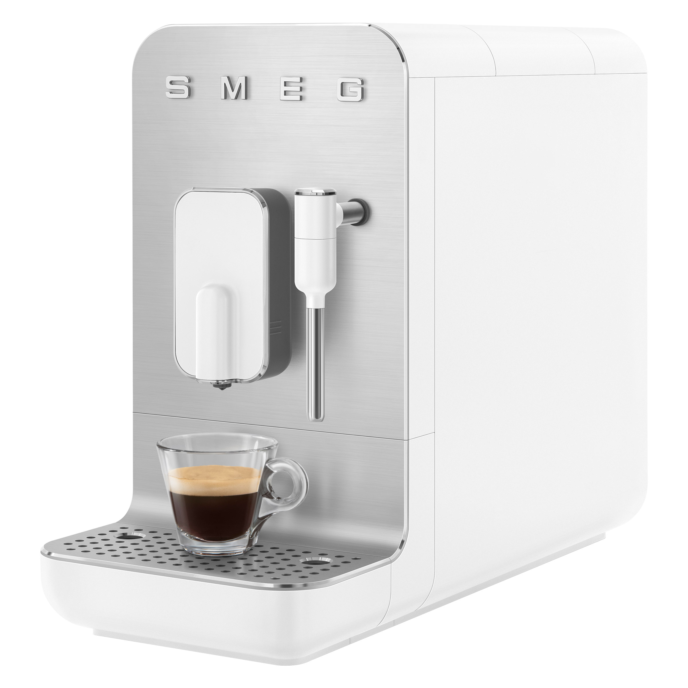 Smeg Fully Automatic Coffee Machine with Steam Wand, White