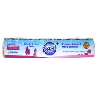 Epoca Cool Plus Probiotic Cultured Dairy Beverage, Plain, 2.1 fl oz, 50-count