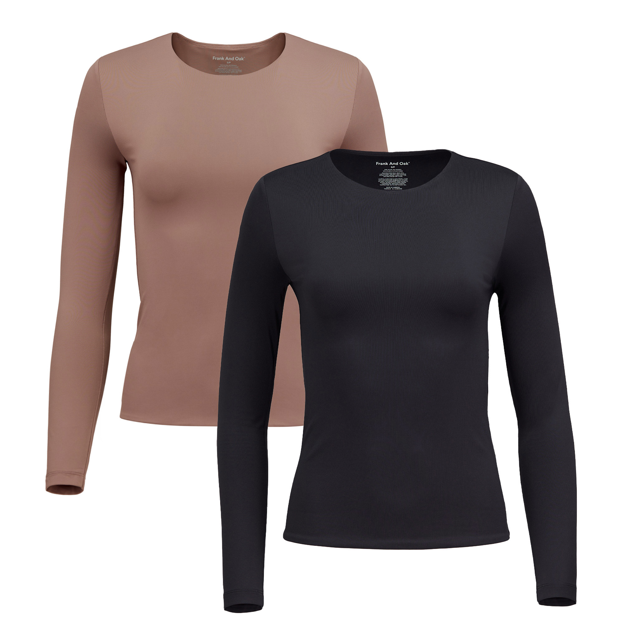 Frank And Oak Women's Contour Long Sleeve Tee, 2-Pack