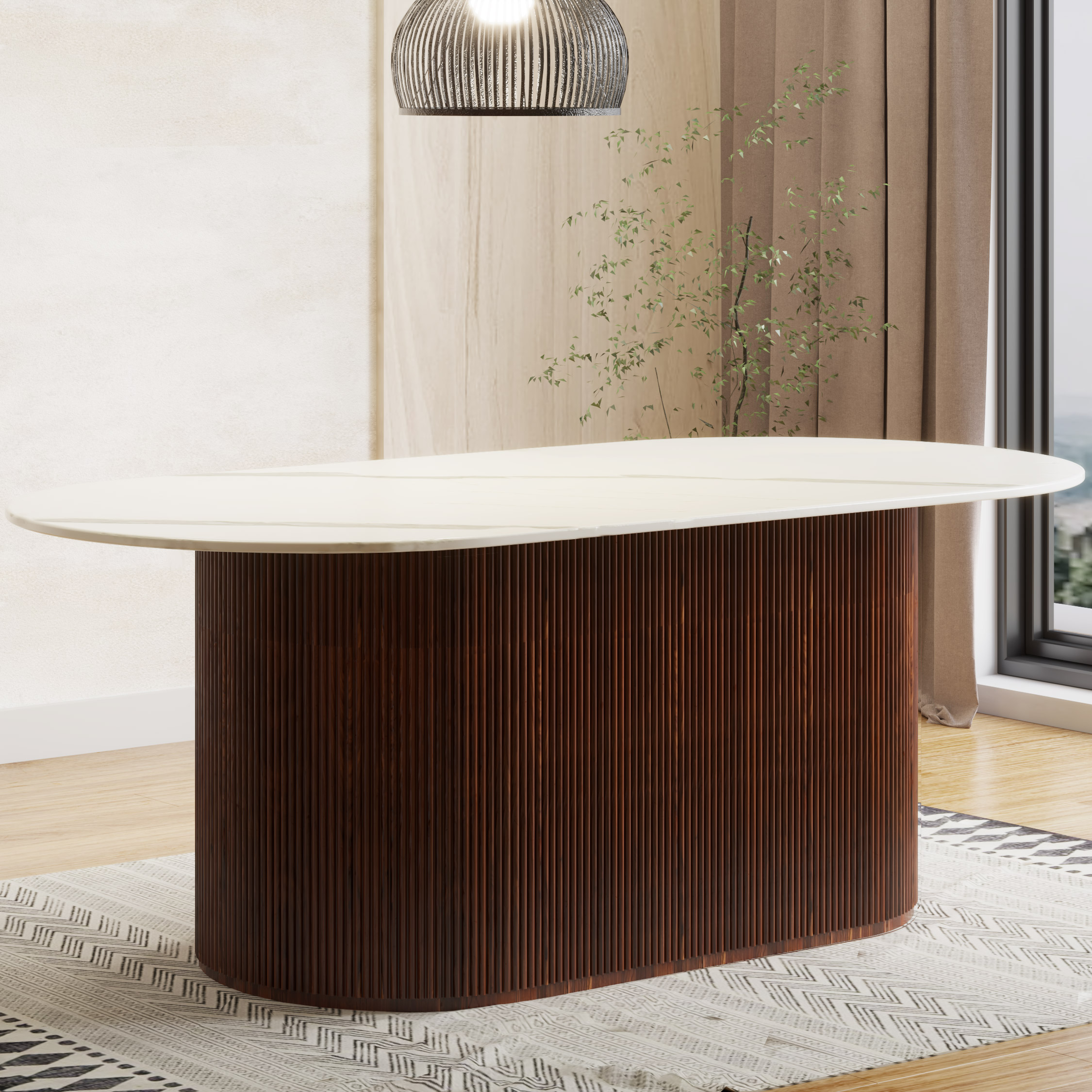 Alera Solid Quartz Dining Table, 183 cm (72 in.)