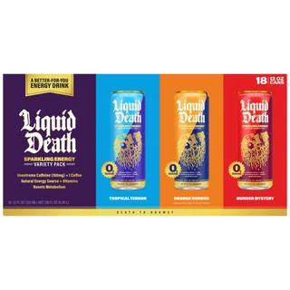 LIQUID DEATH ENERGY VARIETY PACK 18 CT / 12 OZ