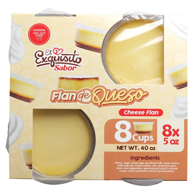 EL EXQUISITO SABOR CHEESE FLAN 8/5 OZ (2.5 LBS)