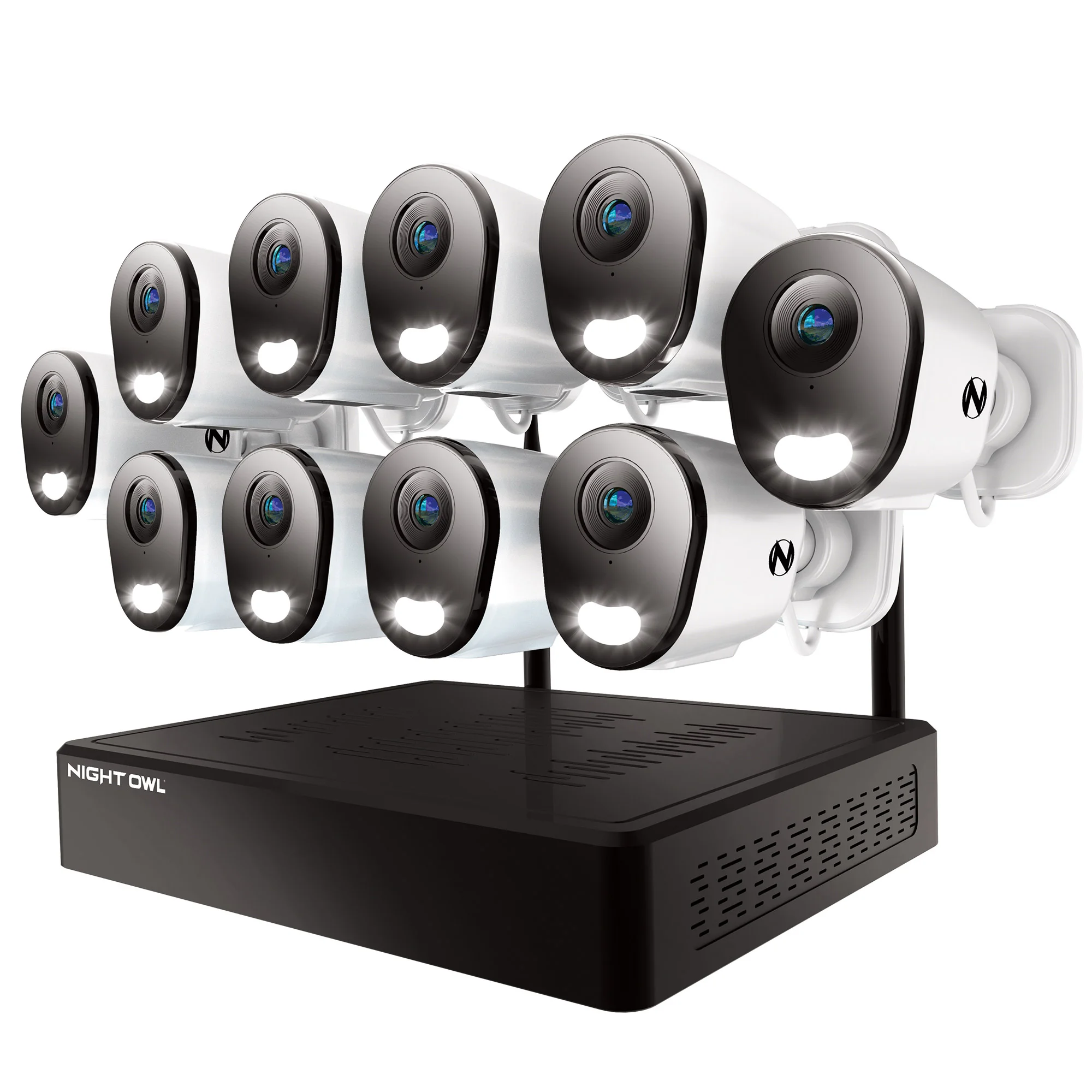 Night Owl 10 Channel, 10 AC Plug-in 4K Camera Wi-Fi 2TB NVR Security Camera System