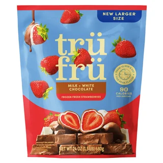 TRU FRU MILK & WHITE CHOCOLATE 24 OUNCE BAG