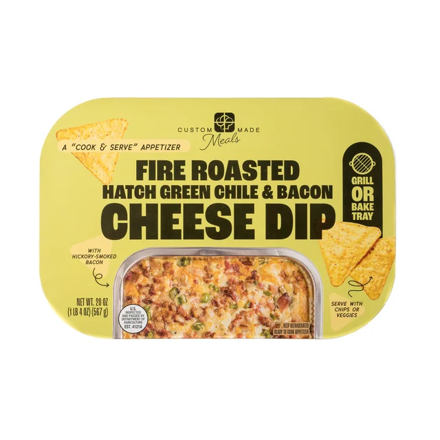 CUSTOM MADE MEALS HATCH CHILI BACON AND CHEESE DIP 20 OZ