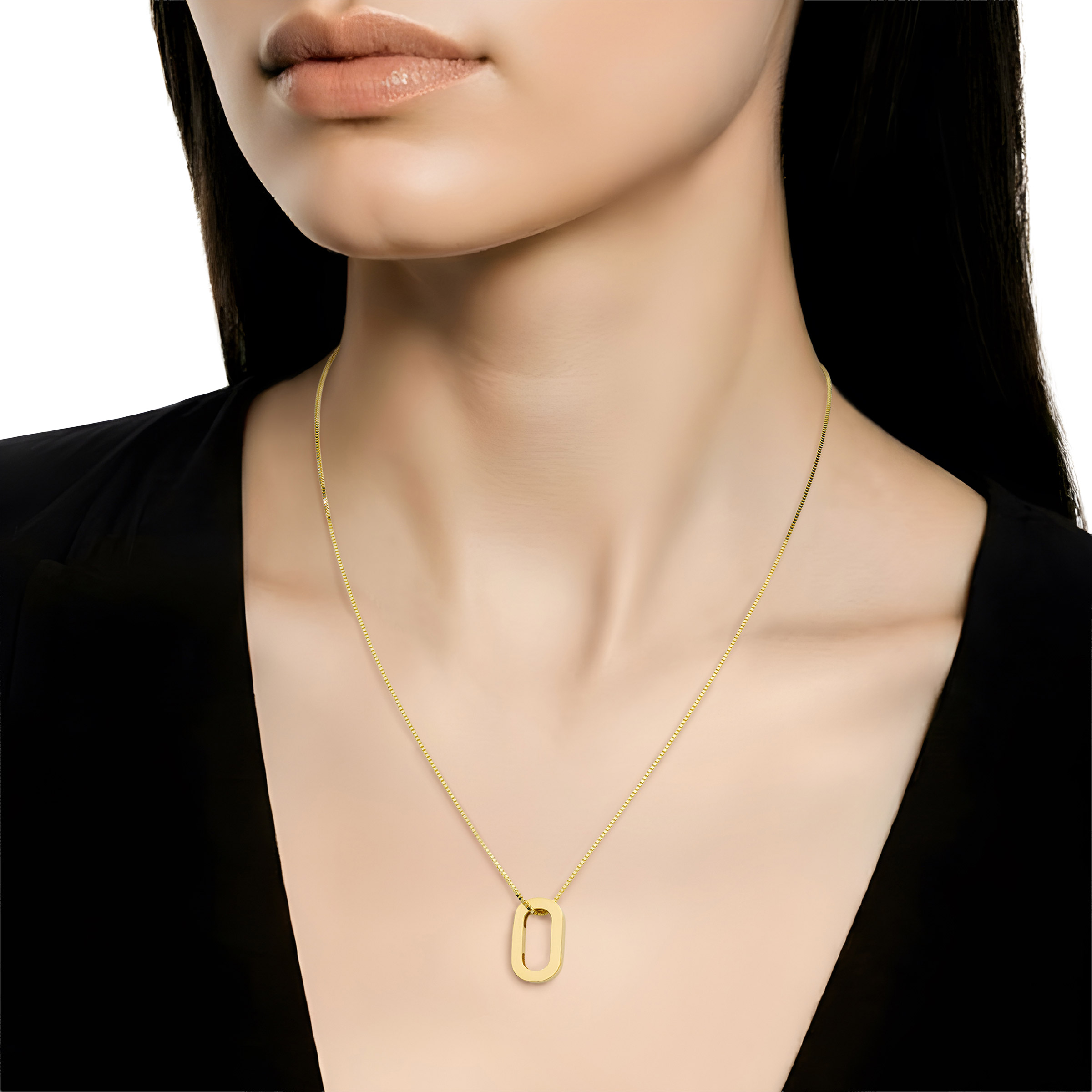 14kt Yellow Gold Paperclip Link Pendant | Costco