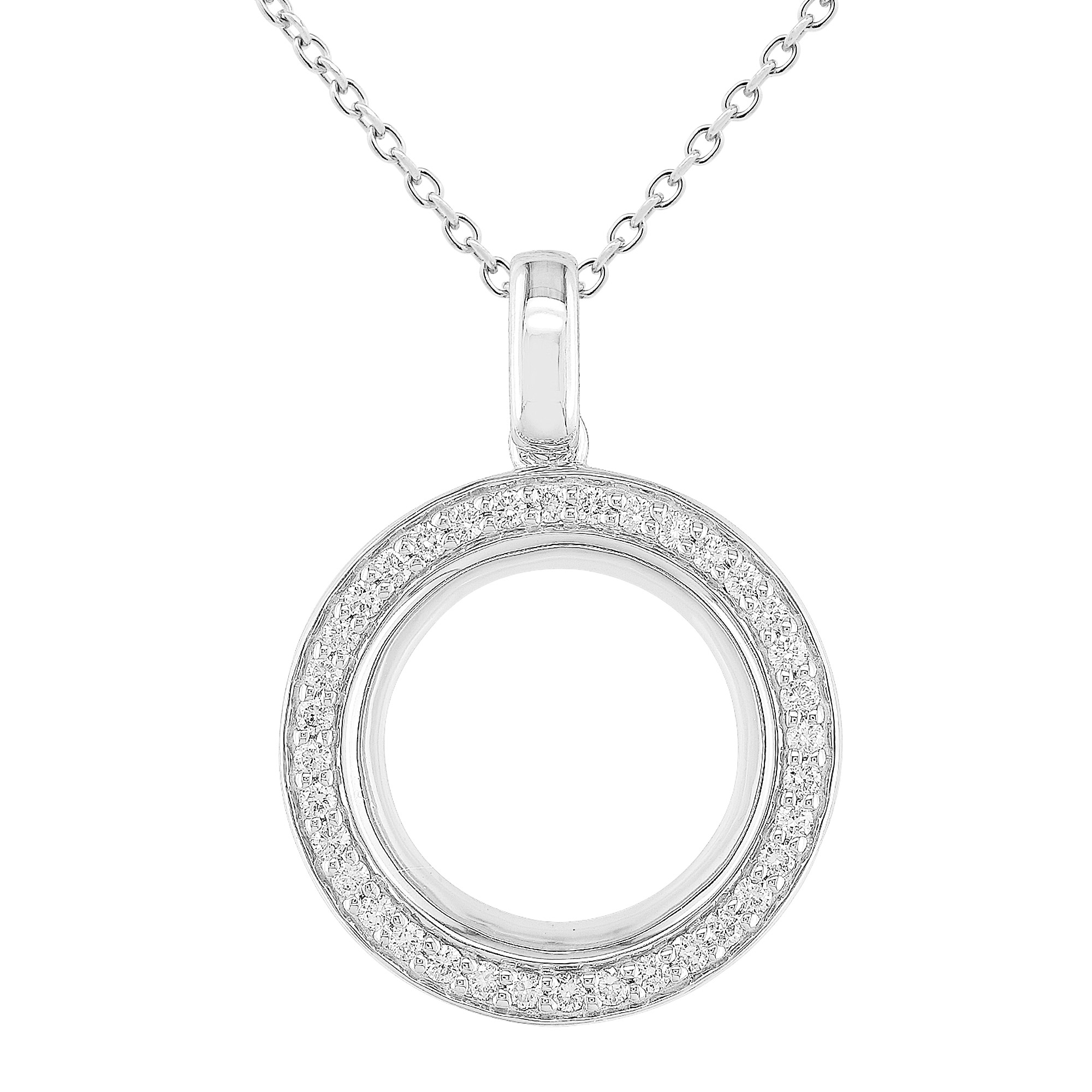 Round Brilliant Diamond Circle Pendant (0.25 ctw)