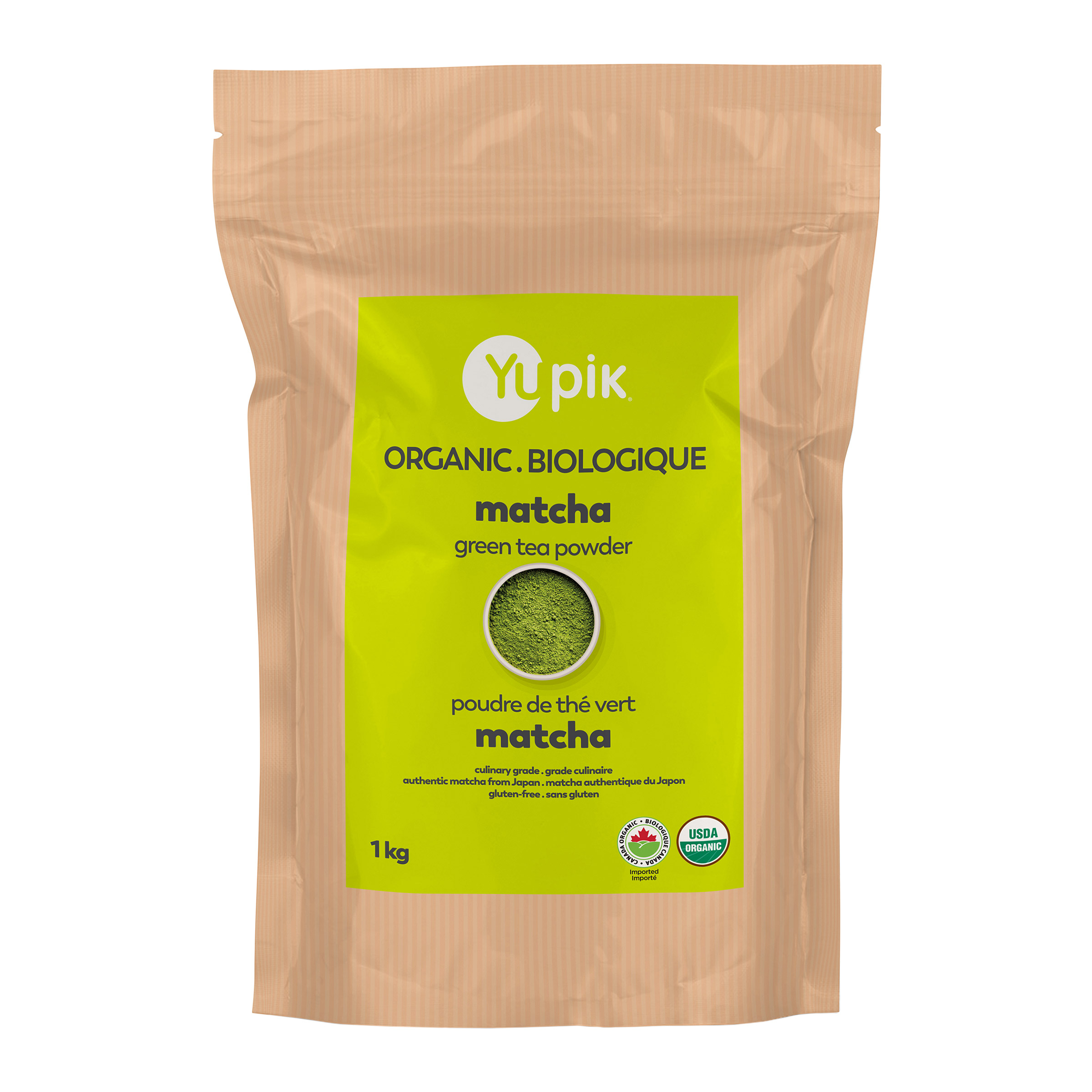 Yupik – Thé vert matcha biologique en poudre, 1 kg