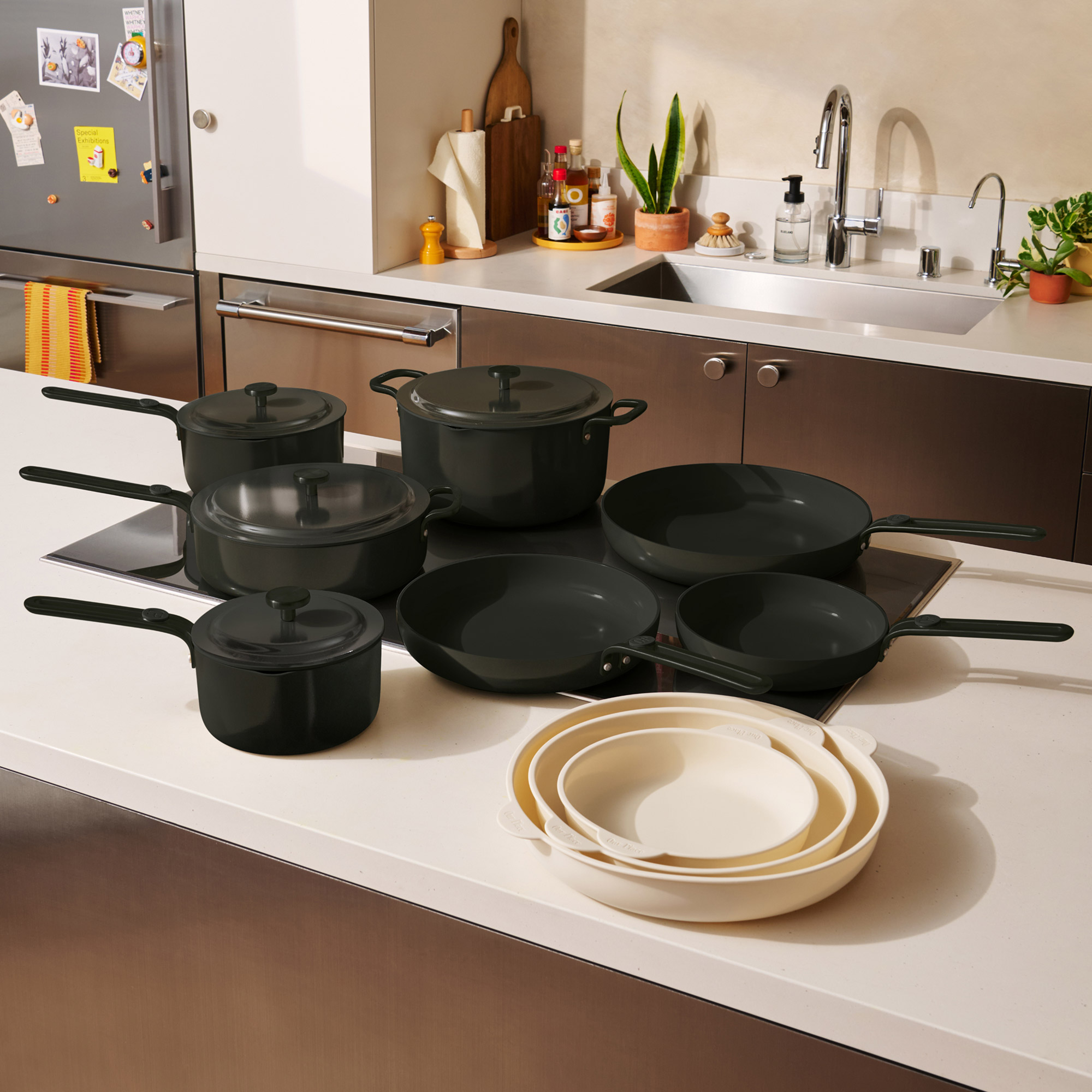 Our Place 14-piece Essentials Ceramic Nonstick Cookware Set Costco