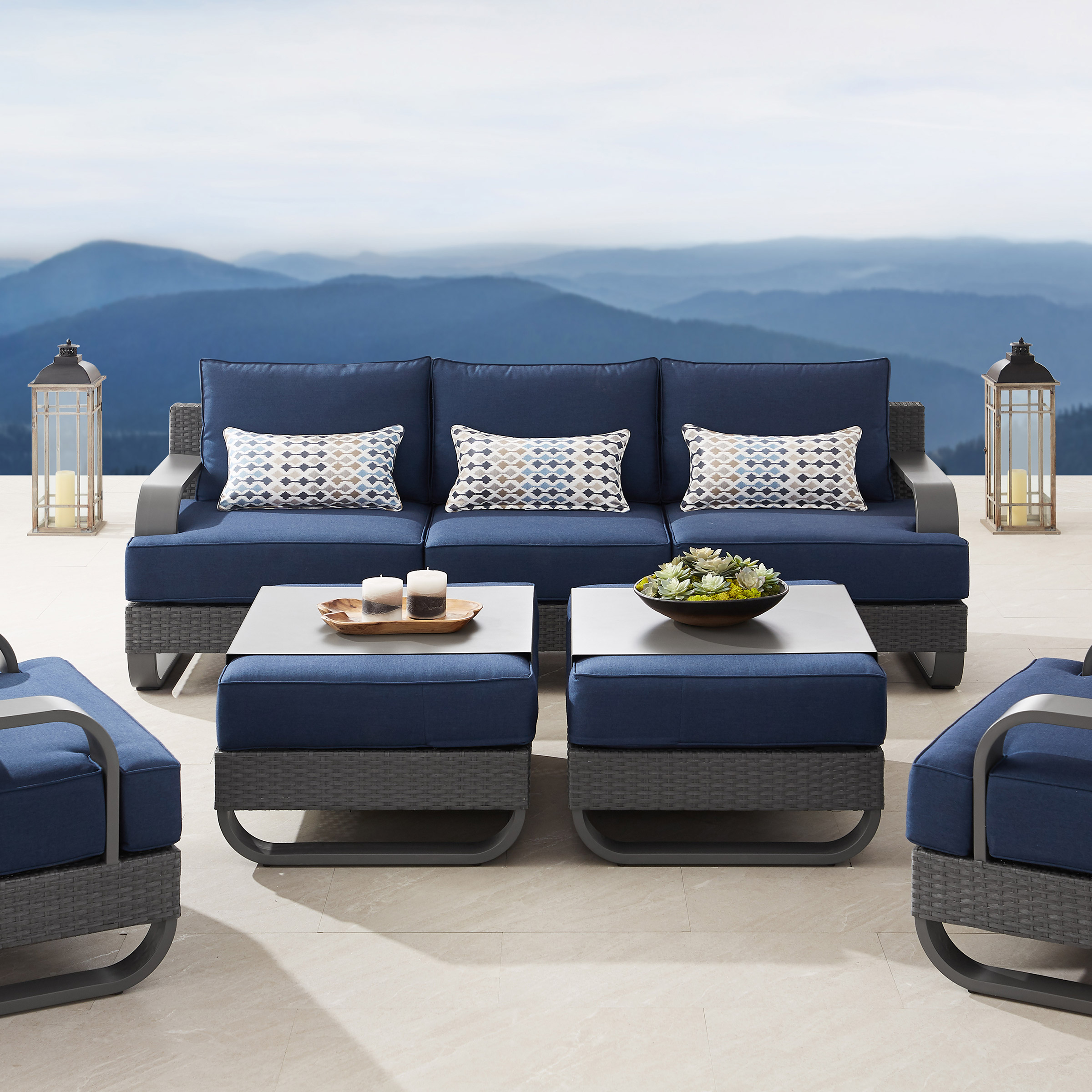 Pallazzo 7-piece Modular Sectional Conversation Set | Costco