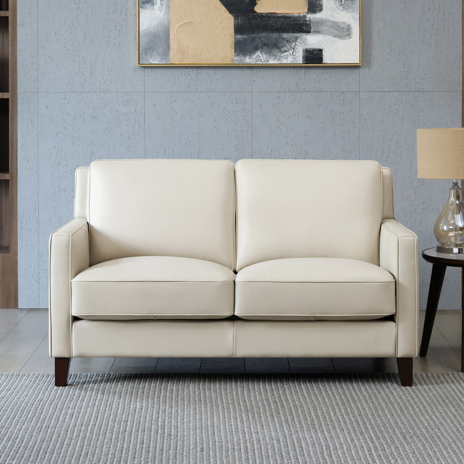 Prospera Home West Park Top-grain Leather Loveseat