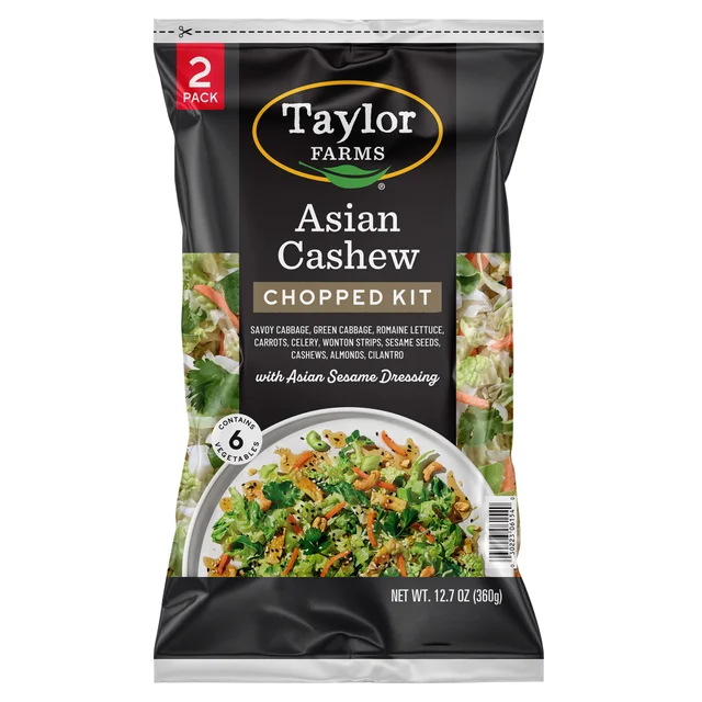 Taylor Farms Asian Cashew Bagged Chopped Salad Kit, 12.7 oz, 2-count