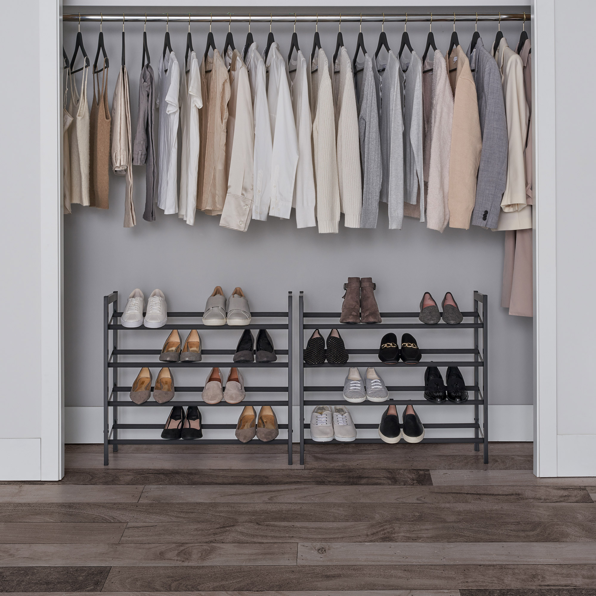 Neatfreak Set of 2 4-tier Stackable Shoe Racks | Costco