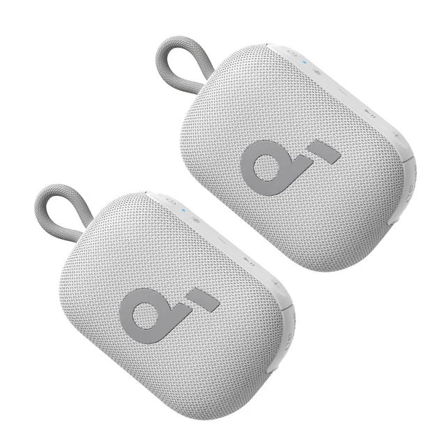 Soundcore Select 4 Go Bluetooth Speaker by Anker, 2-pack Bundle, White