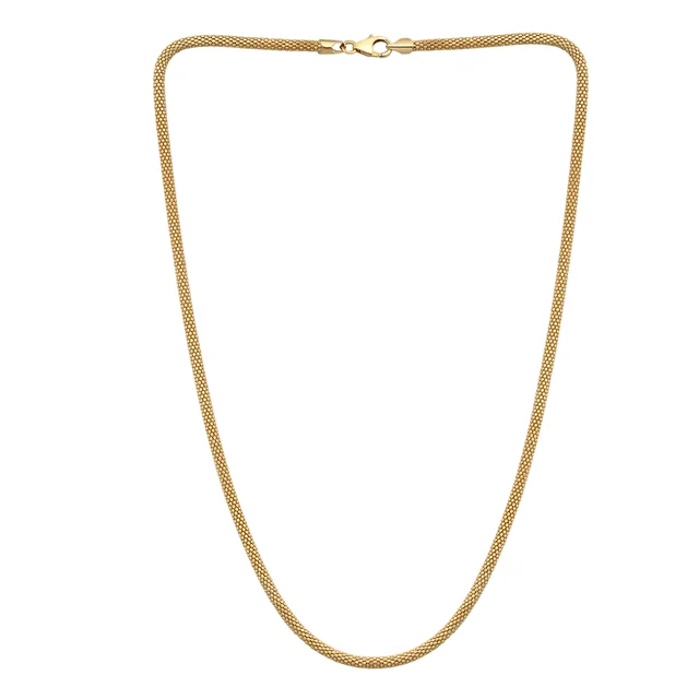 14kt Yellow Gold Popcorn Chain Necklace