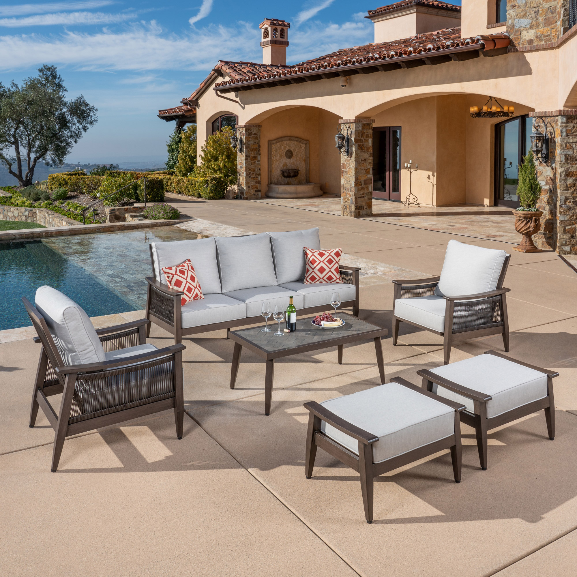 Grand Leisure Palomar 6-piece Outdoor Seating Set