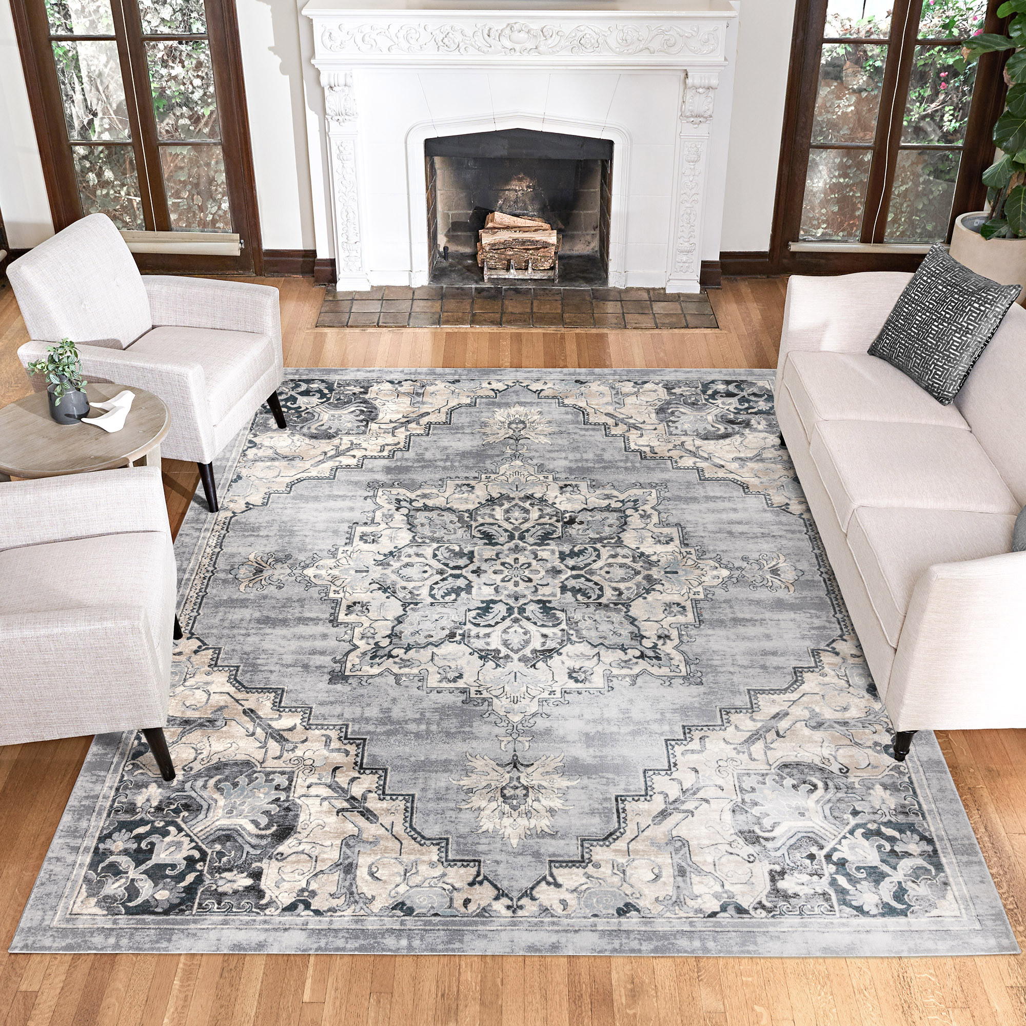 Gertmenian Thomasville Timeless Classic Snoh Grey Indoor Area Rug