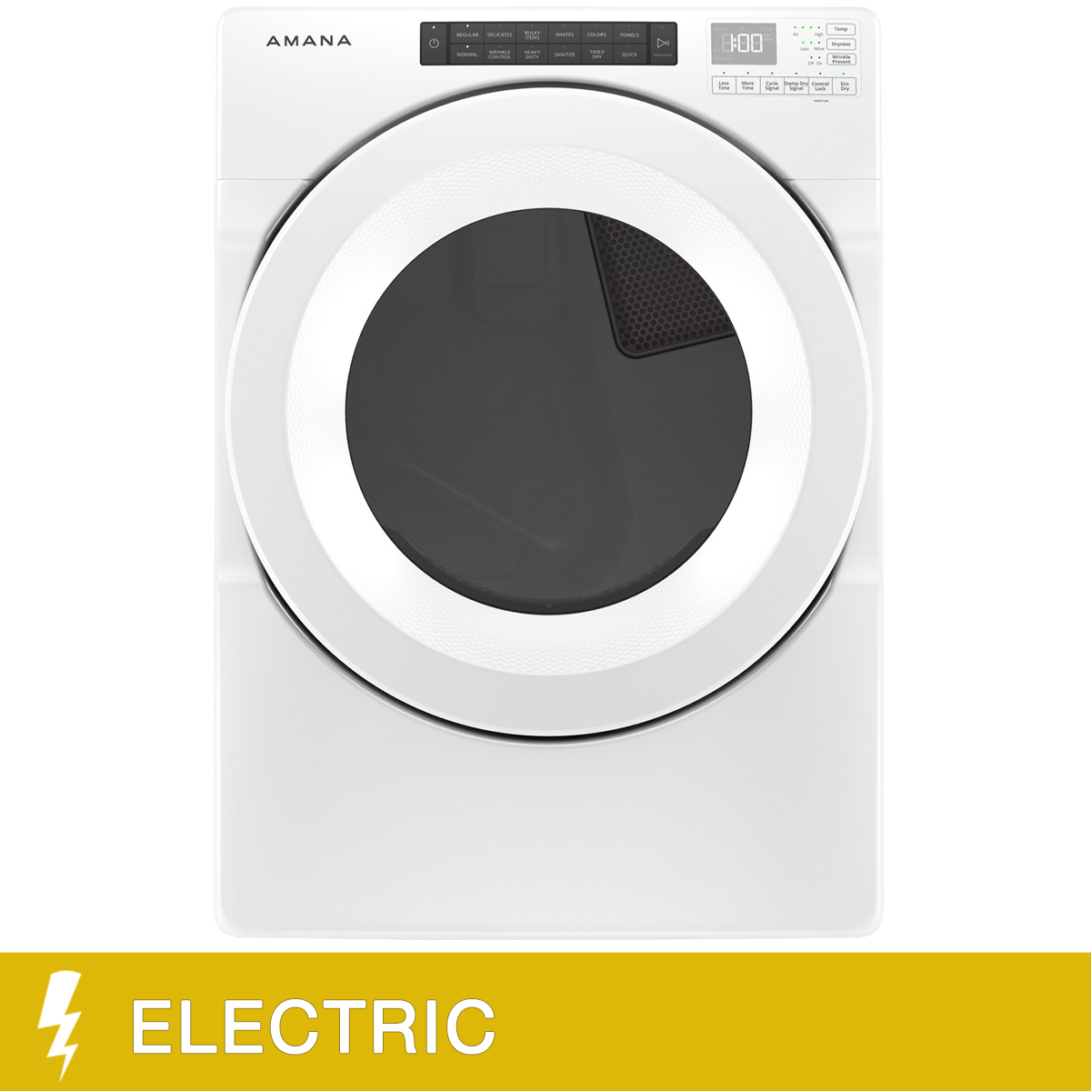 Amana 7.4 cu ft. White Electric Dryer with Eco Dry Option