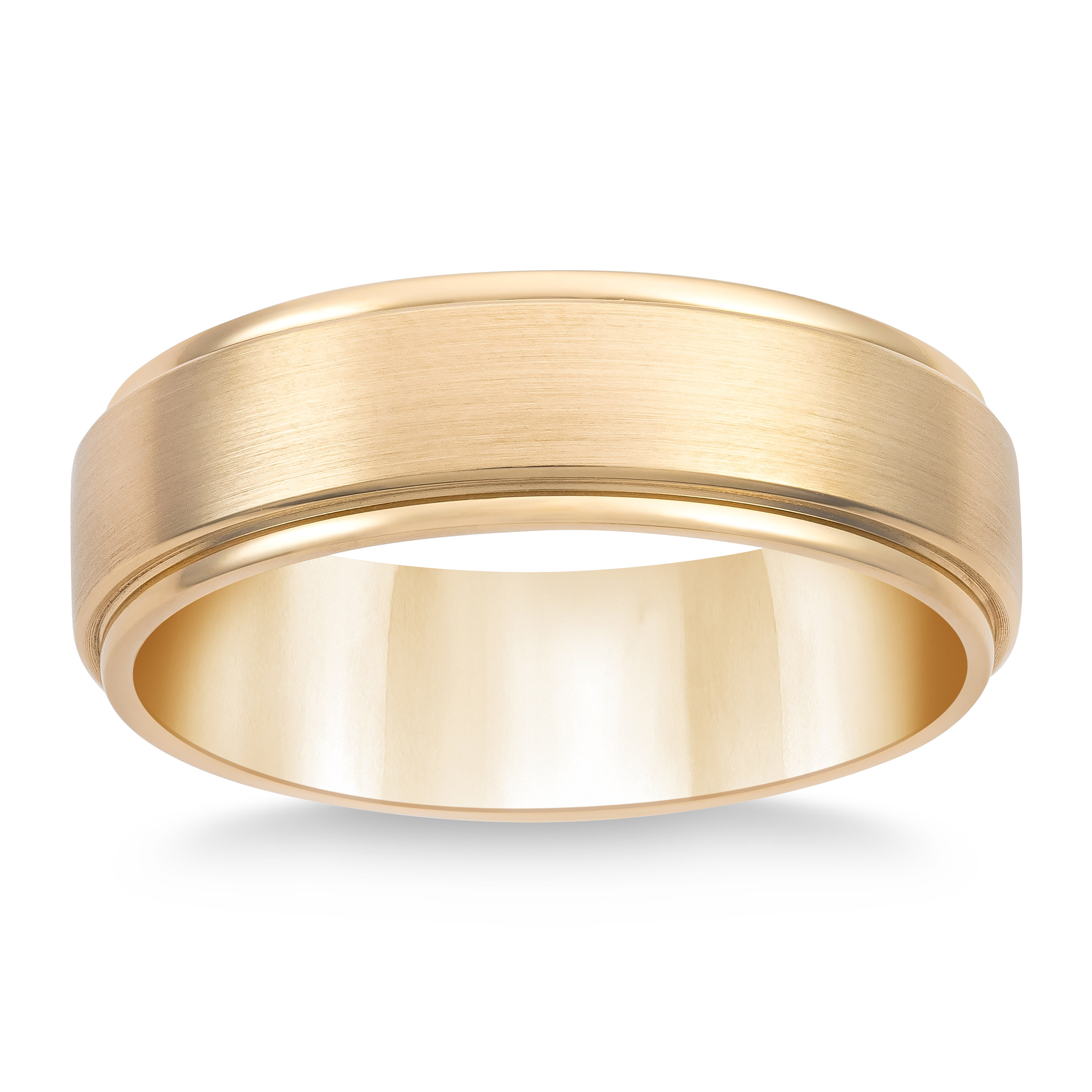 6mm Comfort Fit High Polish & Satin Finish Wedding Band