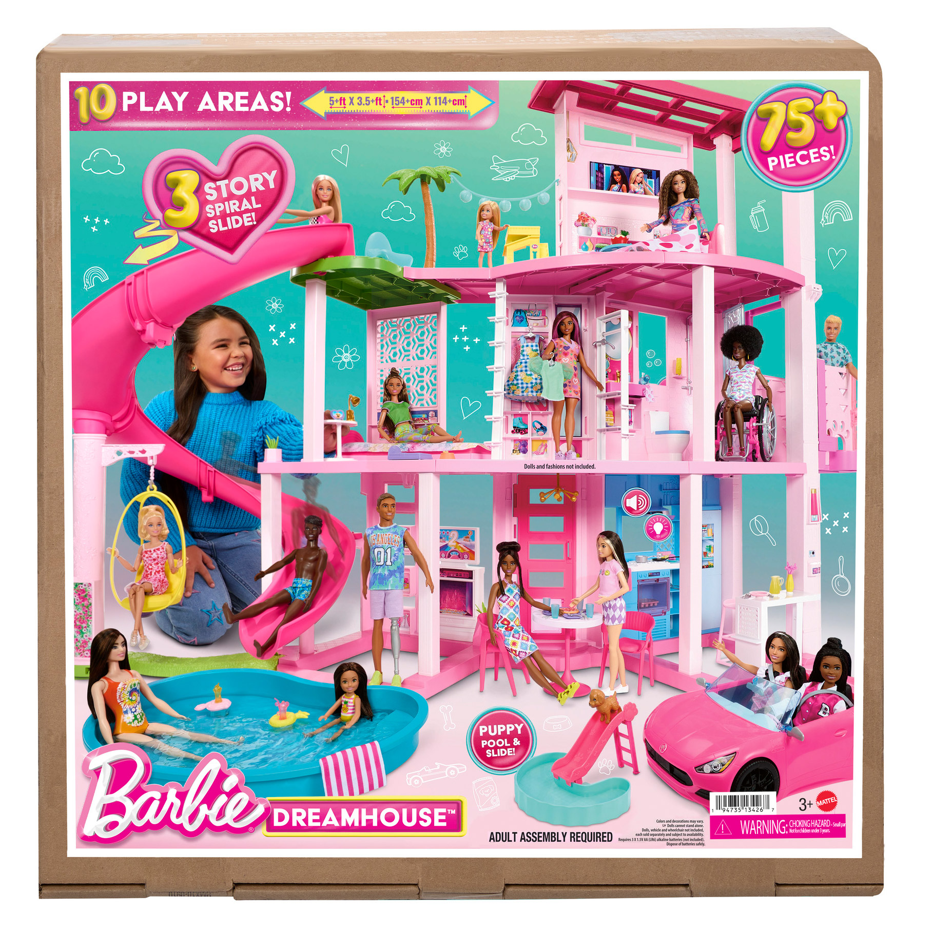 Barbie Dreamhouse Playset with Bonus Barbie Movie Bundle