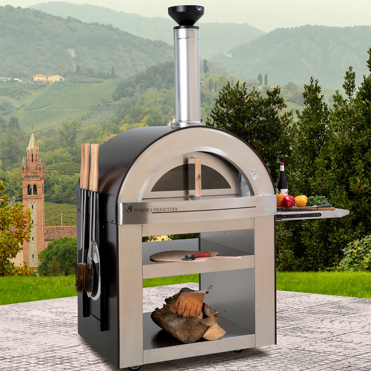 Forno Venetzia Torino 500 Outdoor Wood Burning Pizza Oven | Costco