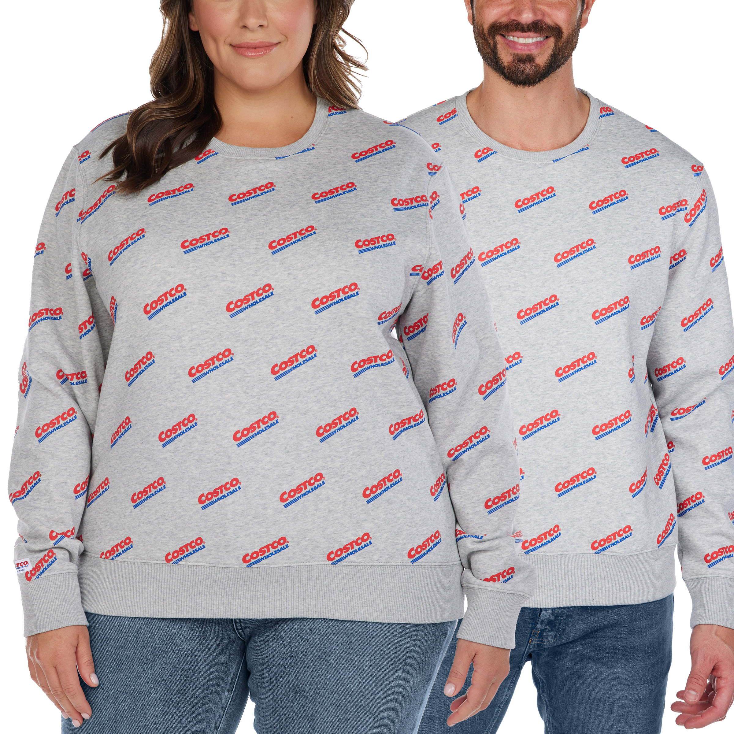Costco Wholesale Unisex Logo Fleece Crewneck Sweatshirt | Costco
