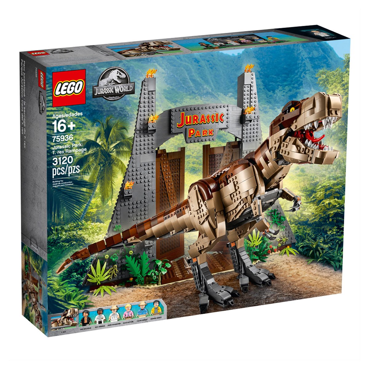 LEGO Jurassic World Jurassic Park T-Rex Rampage 75936