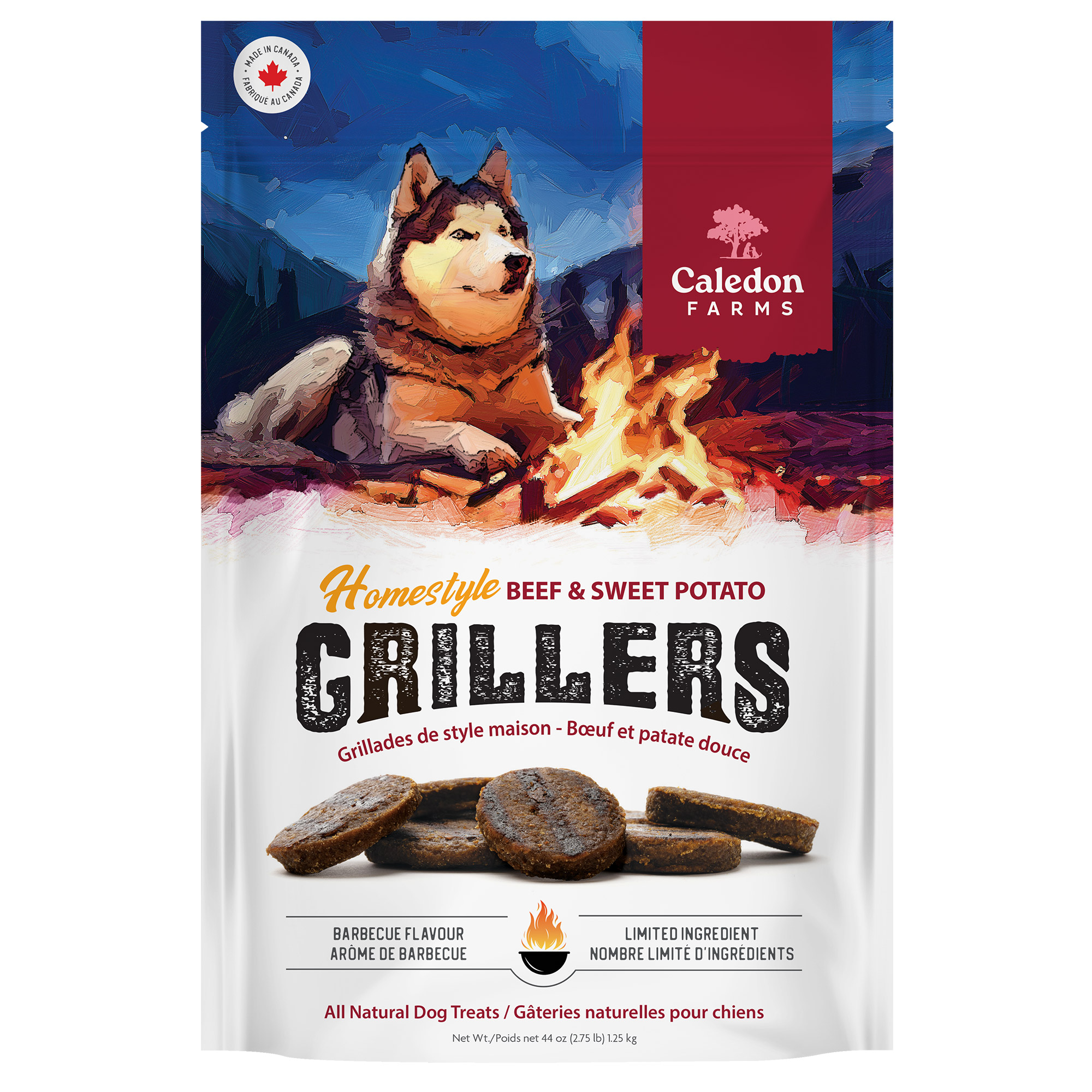 Caledon Farms Homestyle Beef and Sweet Potato Grillers Dog Treats, 1.25 Kg