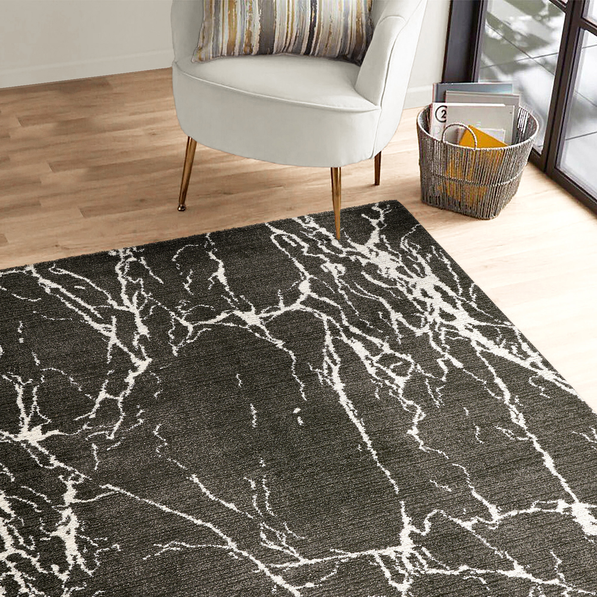 Foxwood Cozy Area Rug Collection, Radley Charcoal | Costco