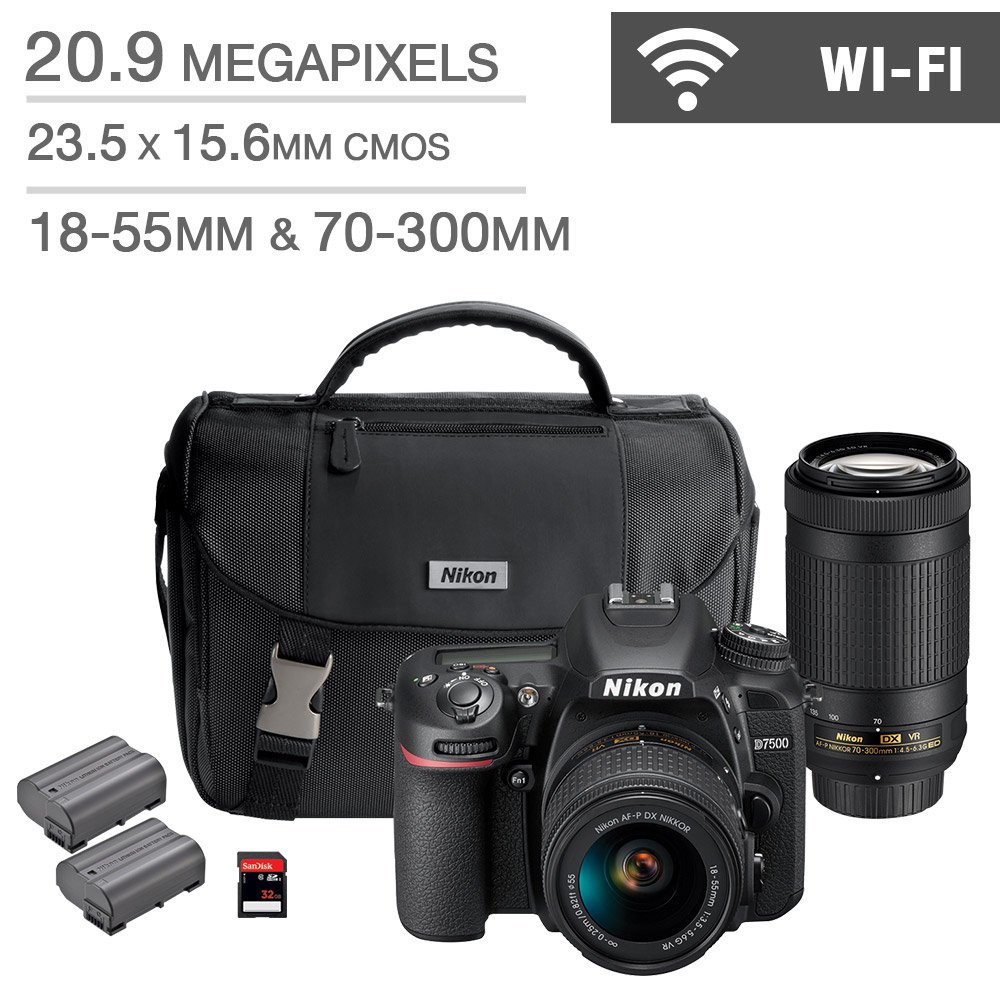 Nikon D7500 DSLR Camera Lens Bundle Costco