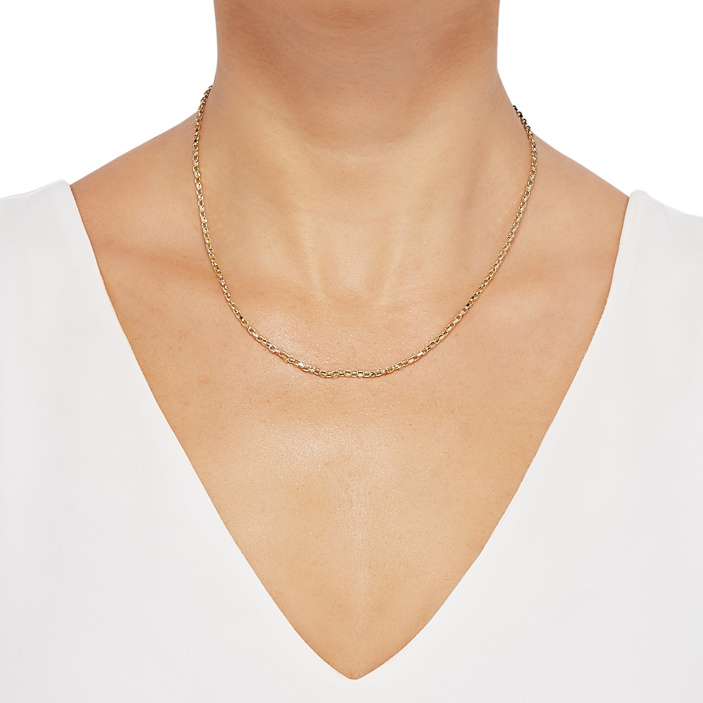 Polished Small Rolo Link Chain in Yellow Gold | Costco