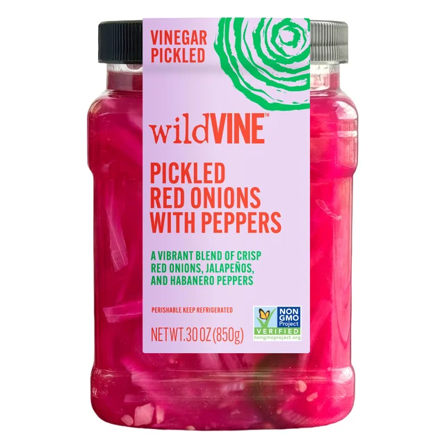 WILDVINE PICKLED RED ONIONS 30 OZ (1.87 LBS)