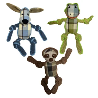 HAPPY TAILS JUMBO PLAID DOG TOY