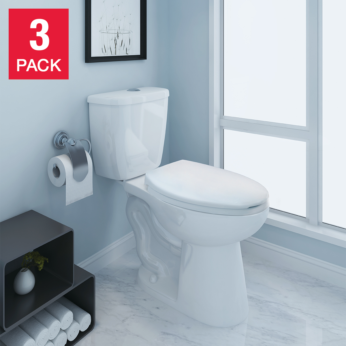 WaterRidge Two-piece Toilet, 3-pack