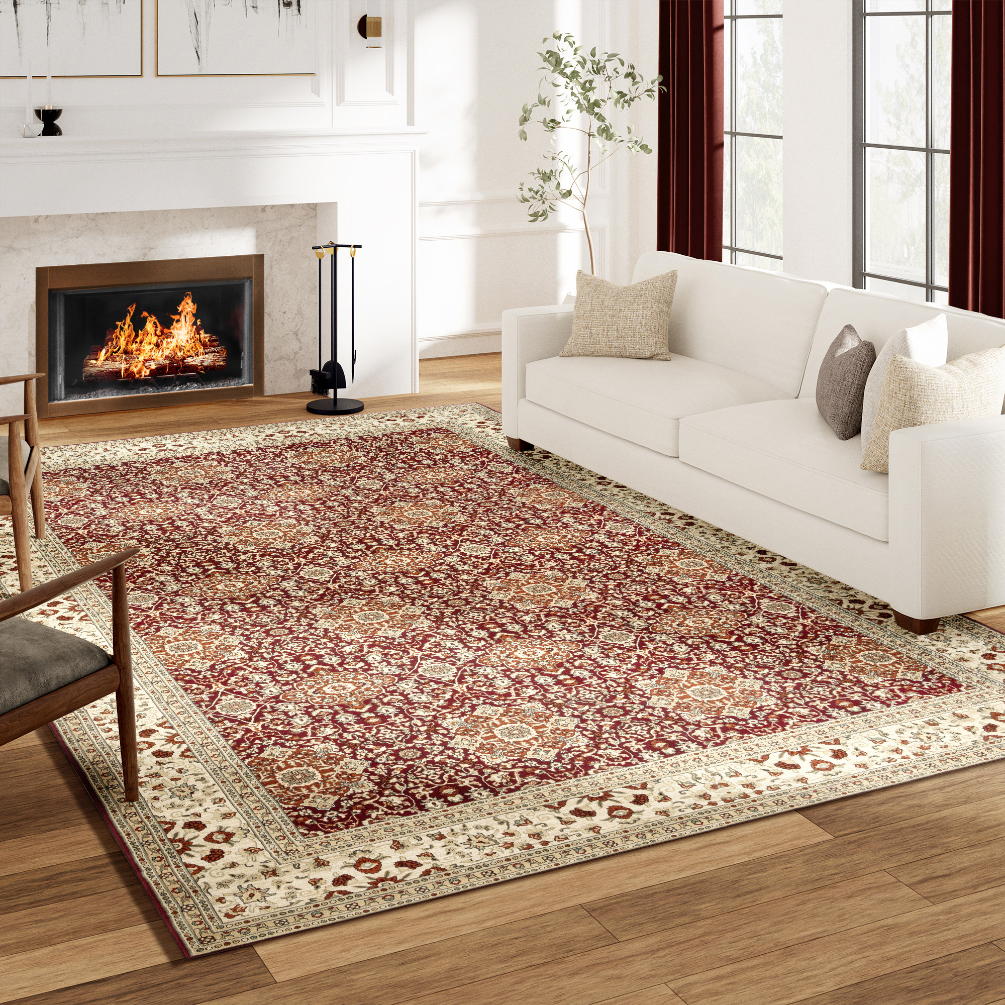 Thomasville Timeless Classic Area Rug Collection  Marnie Red