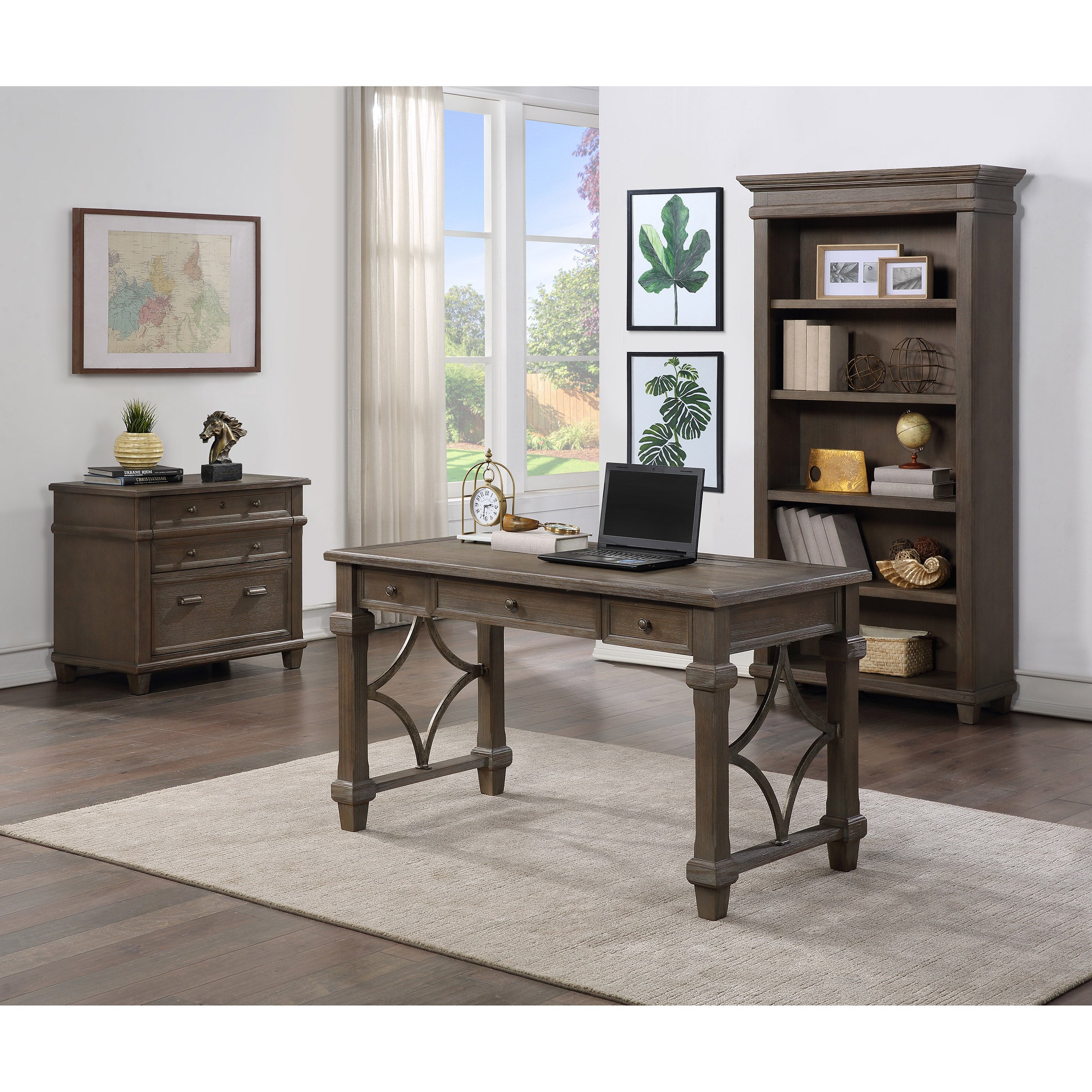 Campton Writing Desk 3-piece Office Suite