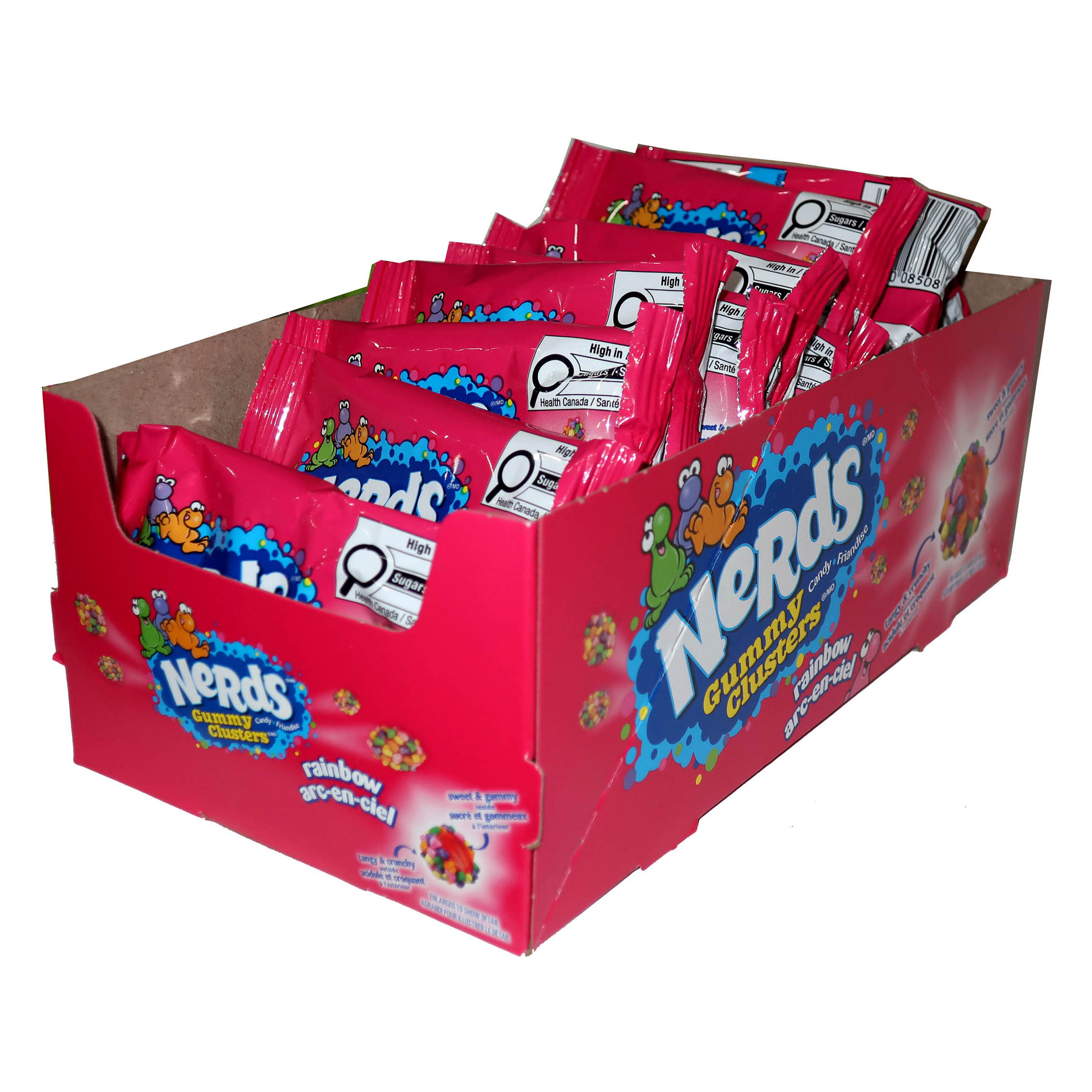 Nerds Gummy Clusters, Rainbow, Candy, 20 × 45 g