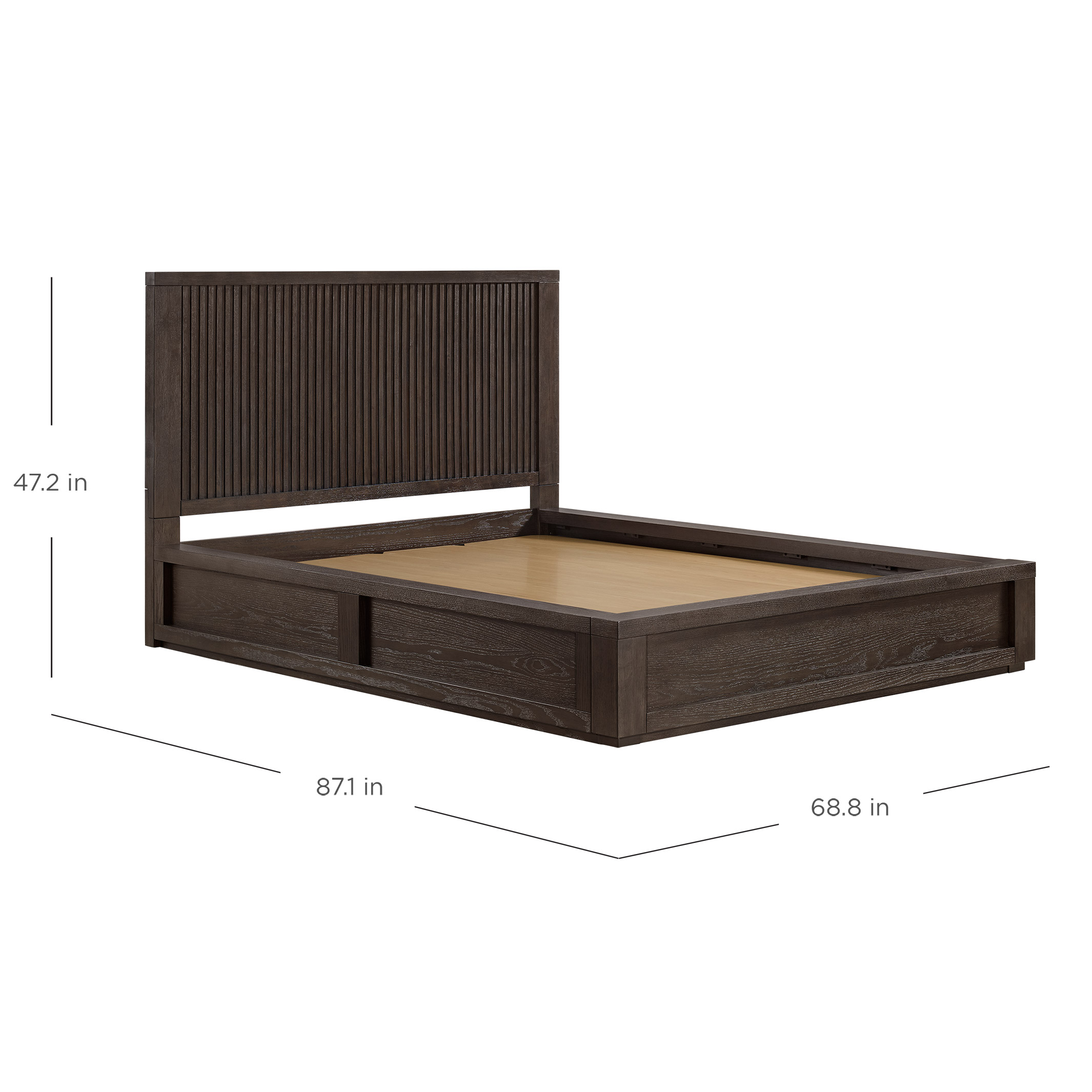 本日限定価格　Private 0204 KristenseN DU NORD Henredon Ryland Bed Frame with Oak Veneers, Dark Brown | Costco