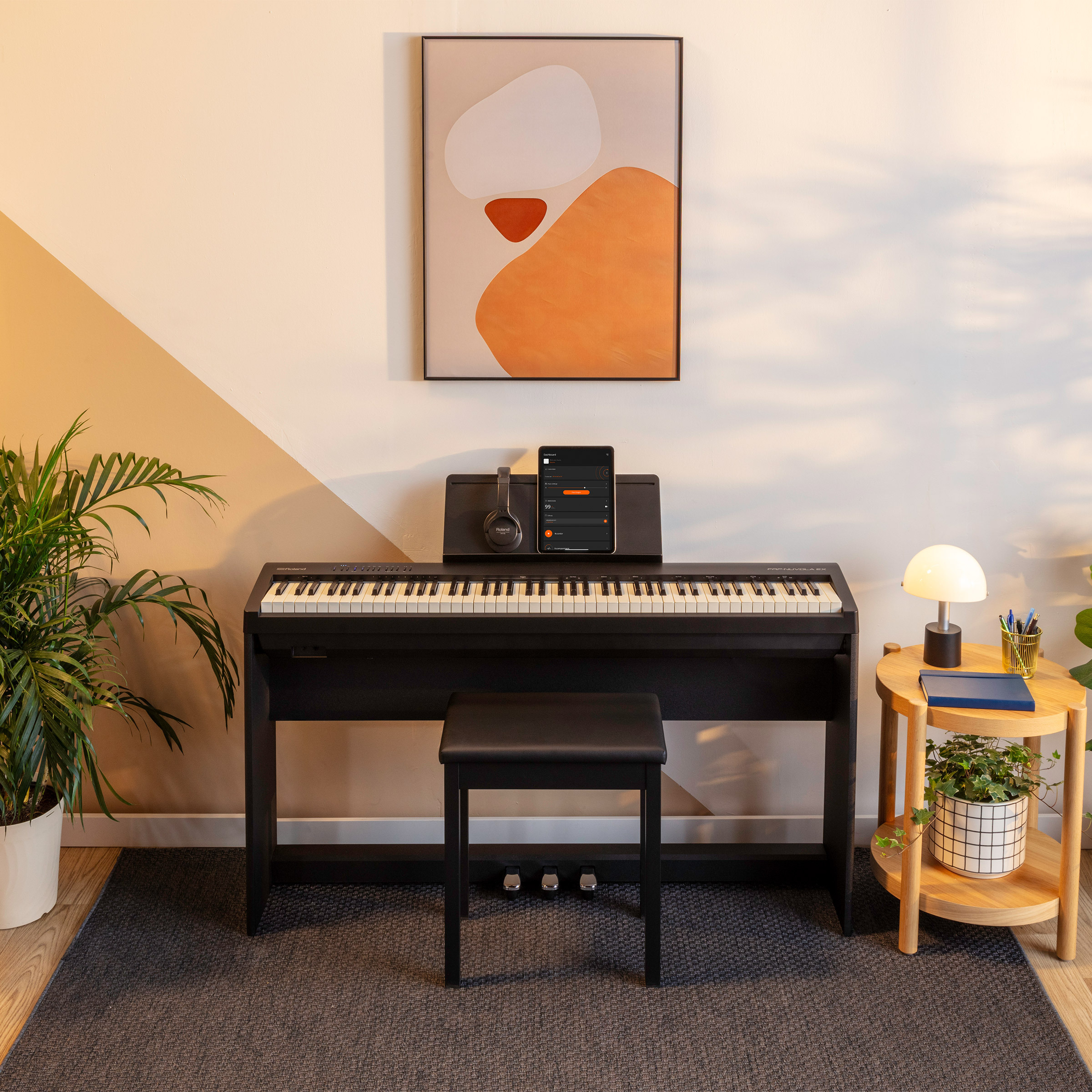 Roland FRP-NUVOLA-EX Digital Piano with Bench and Headphones