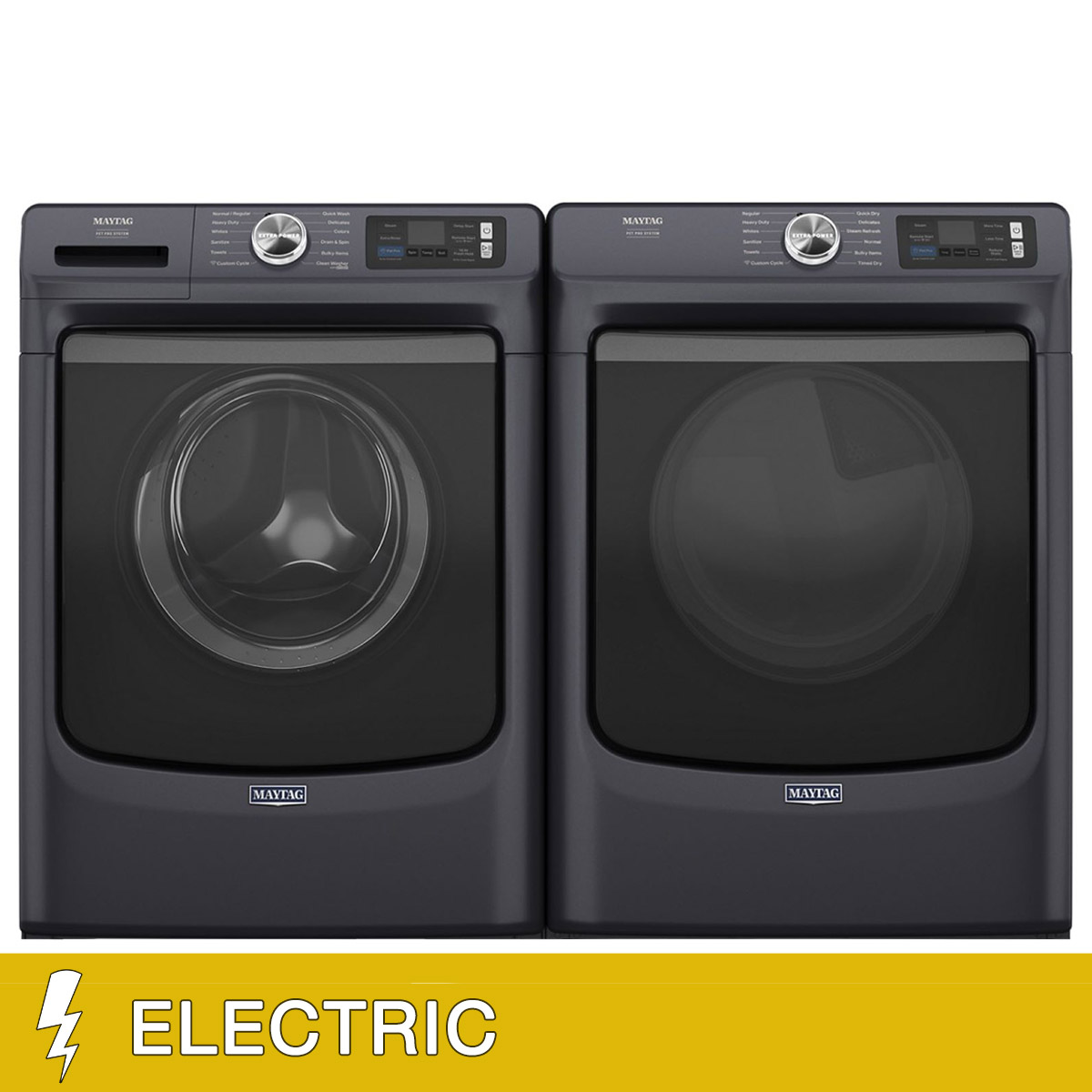 Maytag Smart Pet Pro 5.0 cu. ft. Front Load Washer and 7.4 cu. ft. ELECTRIC Dryer