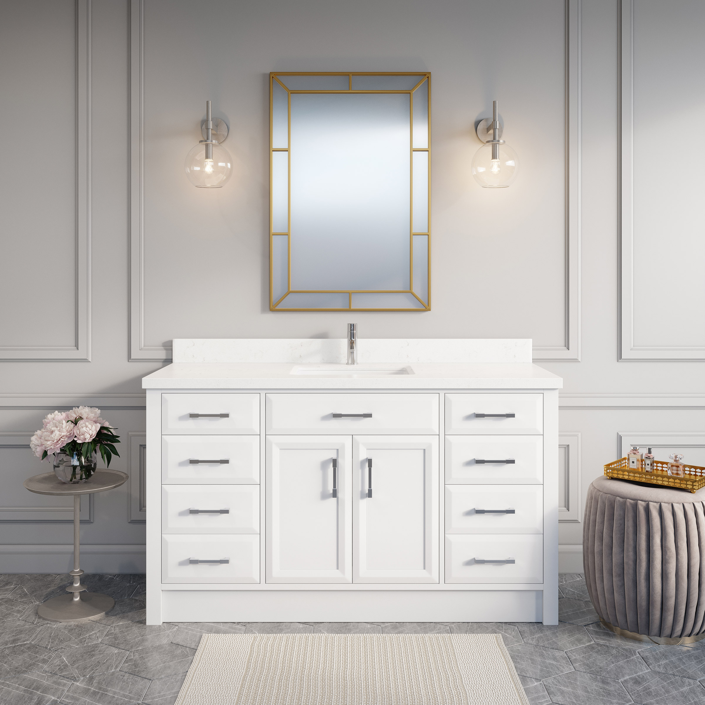 Calais Bath Vanity by Studio Bathe in White