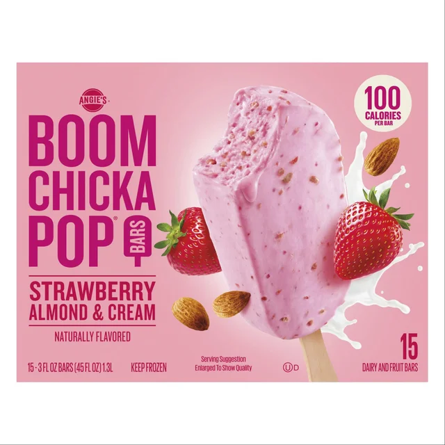 ANGIE'S BOOMCHICKAPOP STRAWBERRY ALMOND 15 COUNT 45 OUNCES