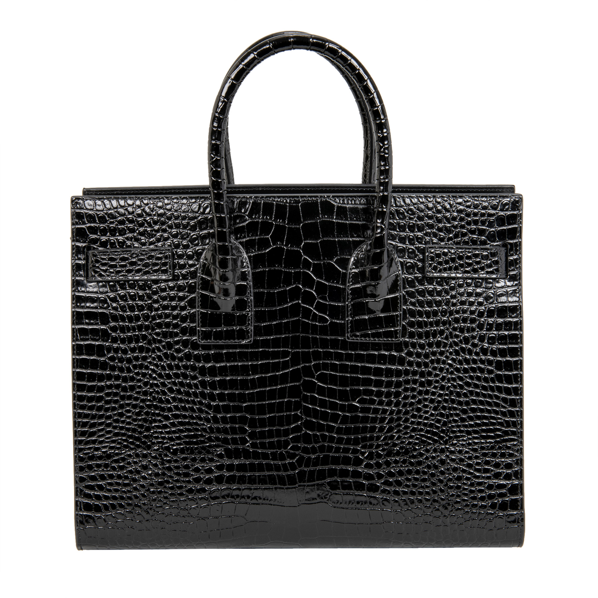 YSL Emb Croc Sac De Jour Shiny, Black | Costco