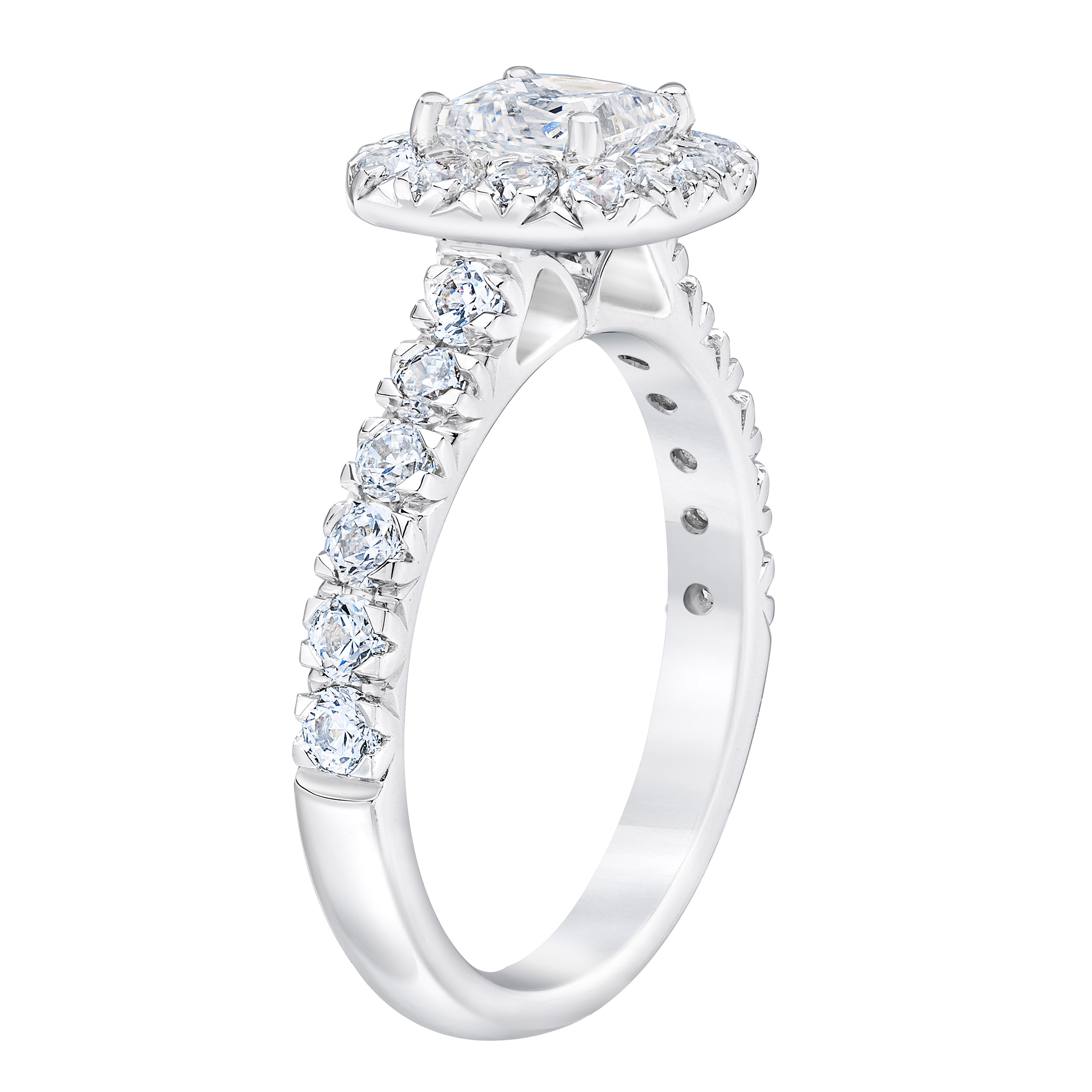 Princess Cut & Round Brilliant 2.00 ctw VS2 Clarity, G Color Diamond ...