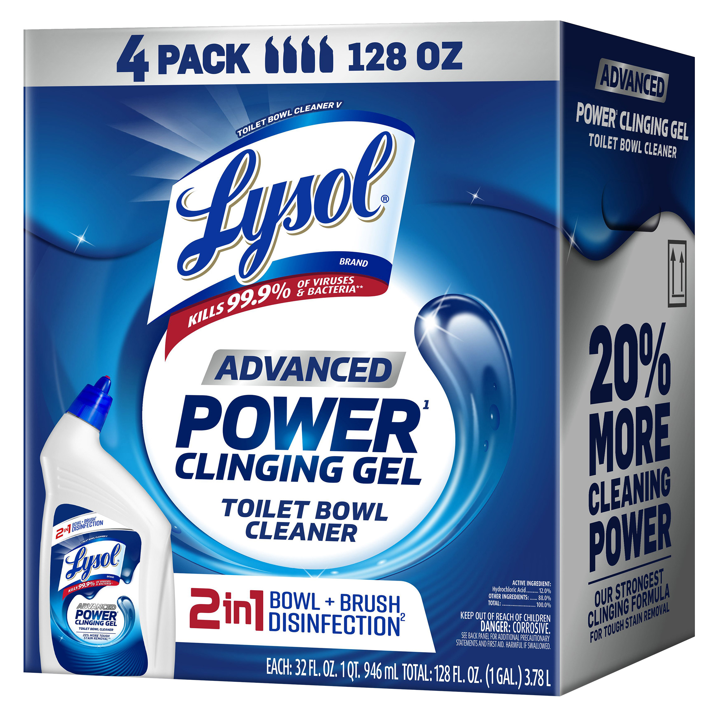 Lysol Advanced Toilet Bowl Cleaner, 32 fl oz, 4-count - Thumbnail 2