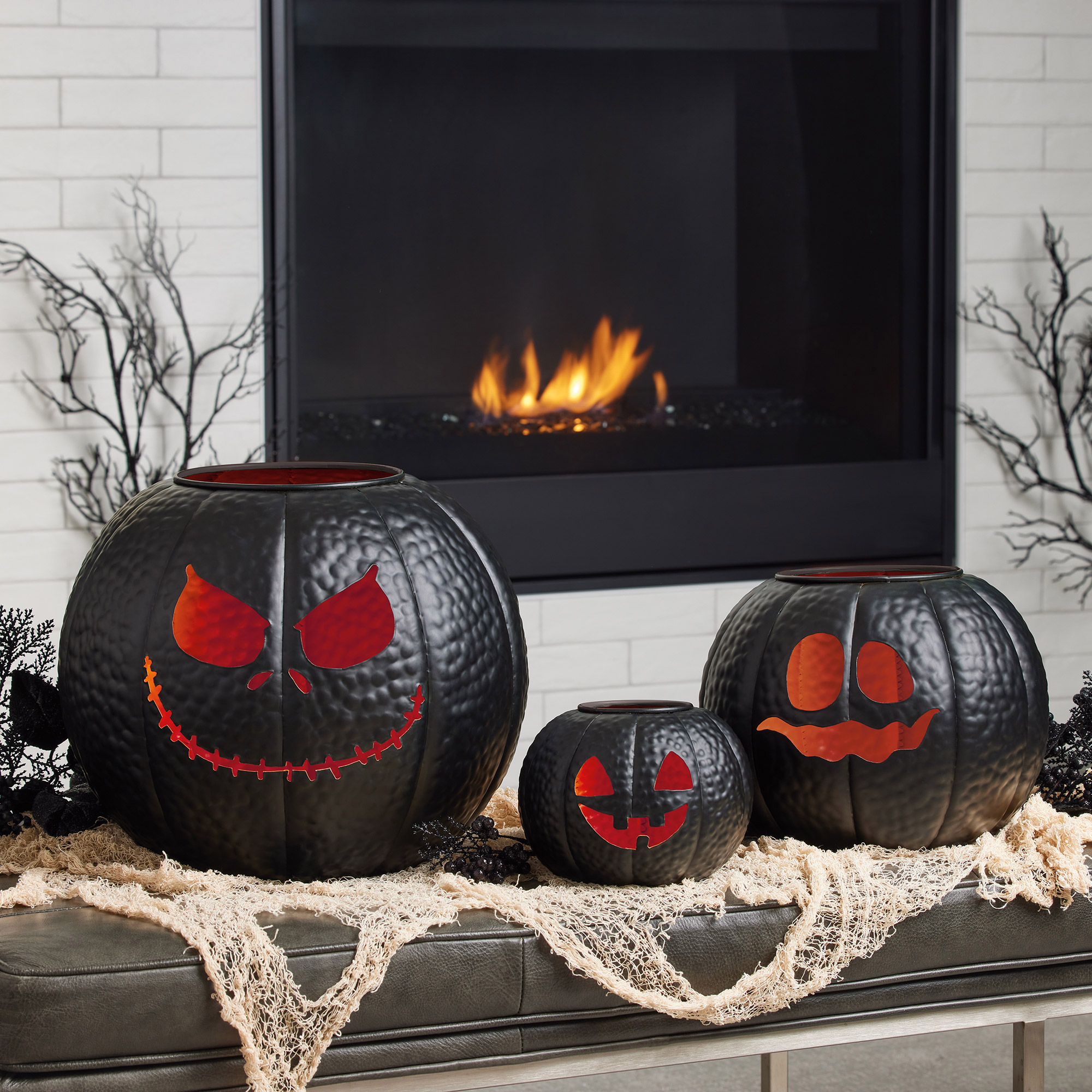 Halloween Pumpkin Lanterns Set of 3