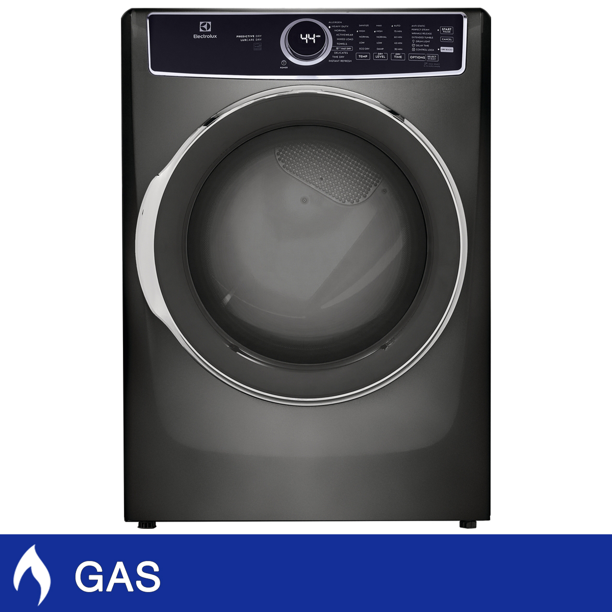 Electrolux 8.0 cu ft. Titanium Gas Front Load Dryer with 15-Minute Fast Dry
