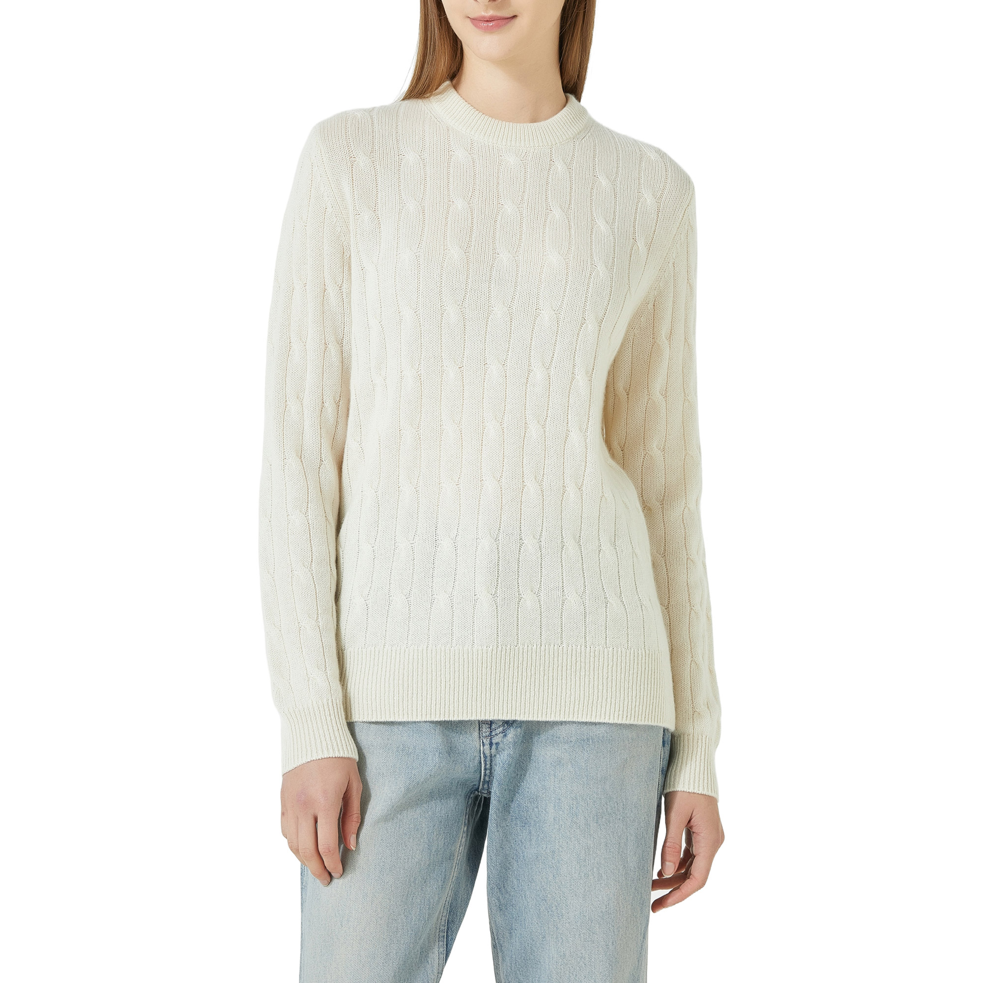 Lydia Vine Women’s Cashmere Cable Crew Neck Sweater